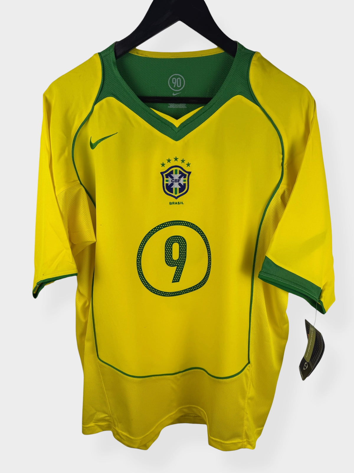 2004-06 BRAZIL HOME SHIRT RONALDO #9 L - Authentic Football Club