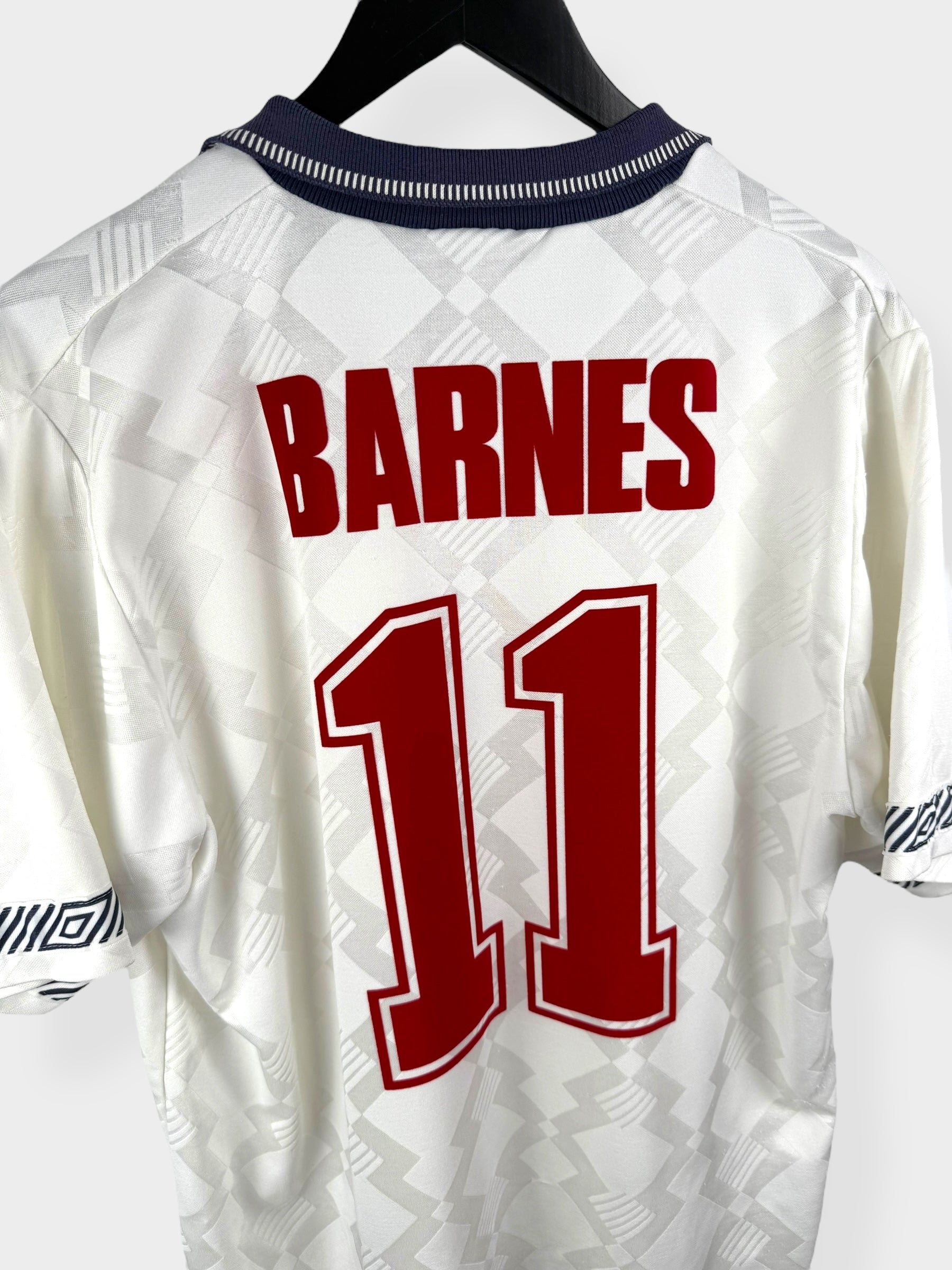 1990-92 ENGELAND THUISSHIRT BARNES #11 XL
