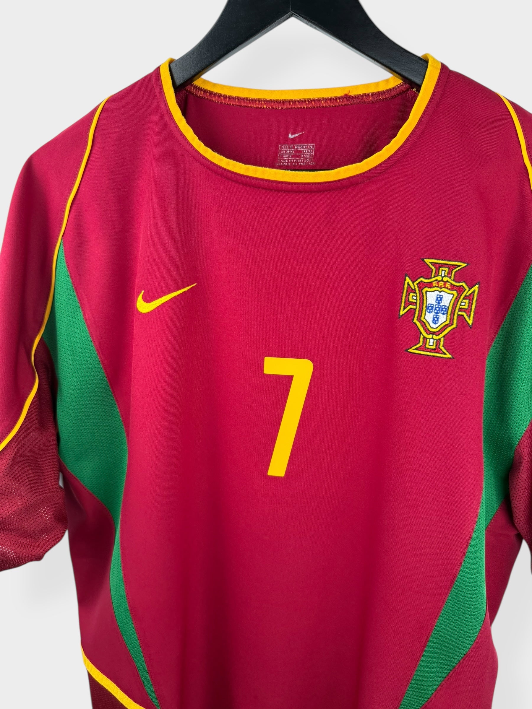2002-04 PORTUGAL HOME SHIRT FIGO #7 M