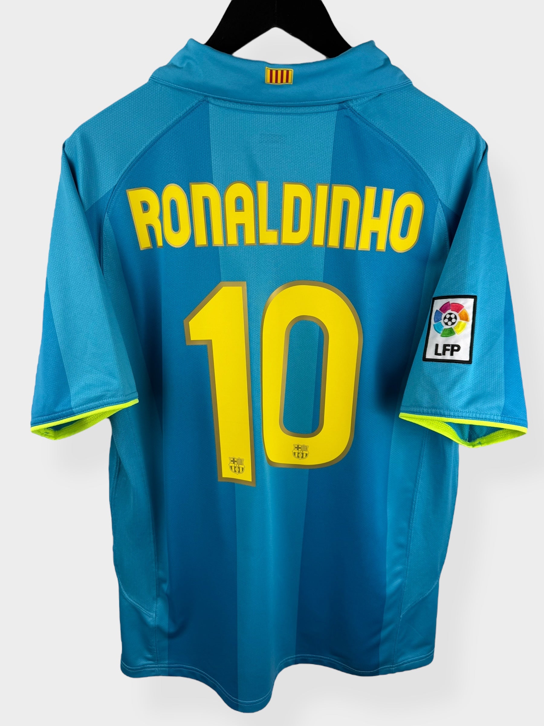 2007-08 BARCELONA AWAY SHIRT RONALDINHO #10 L - Authentic Football Club