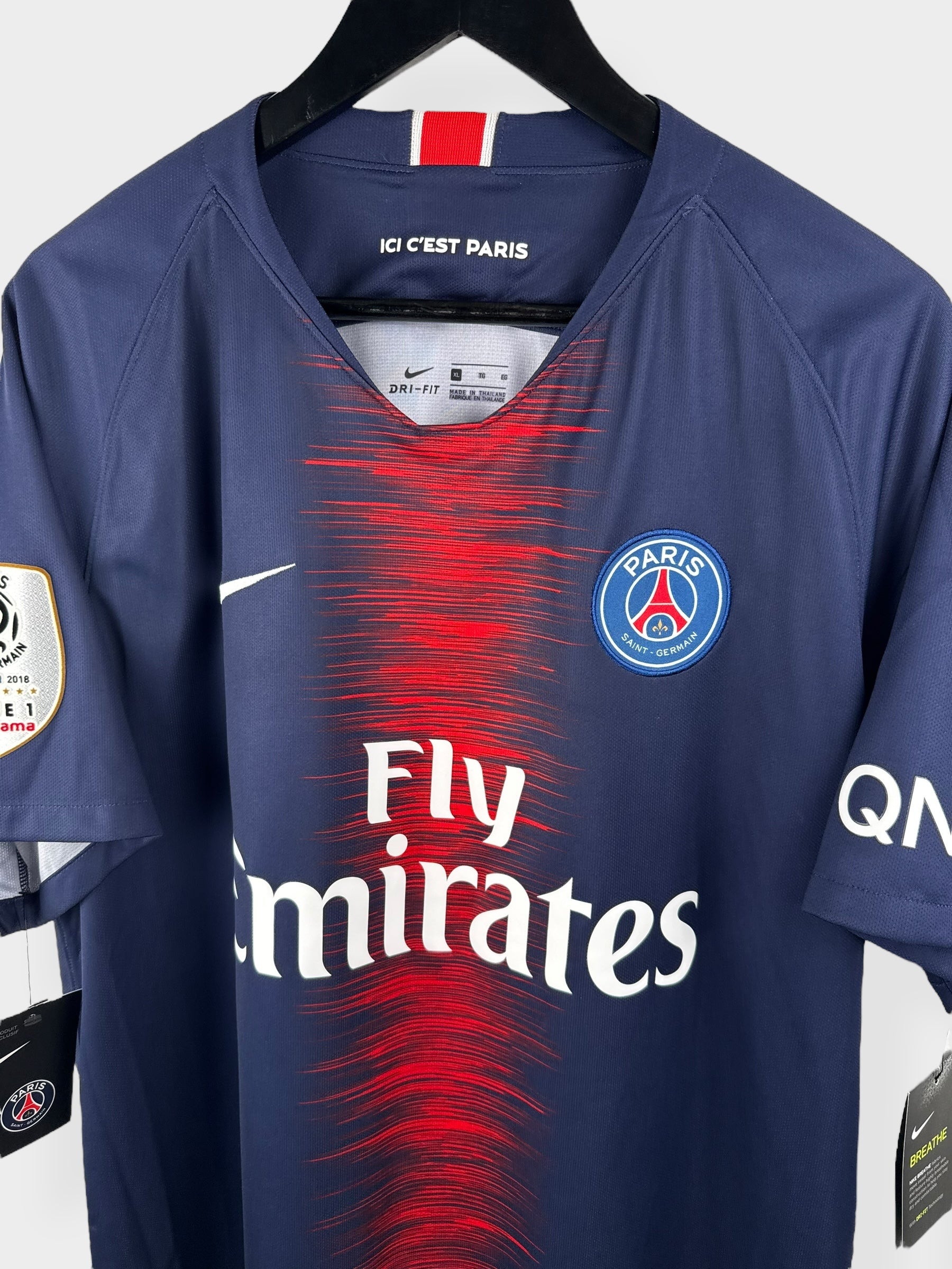 2018-19 PARIS SAINT-GERMAIN HOME SHIRT NEYMAR #10 XL - Authentic Football Club