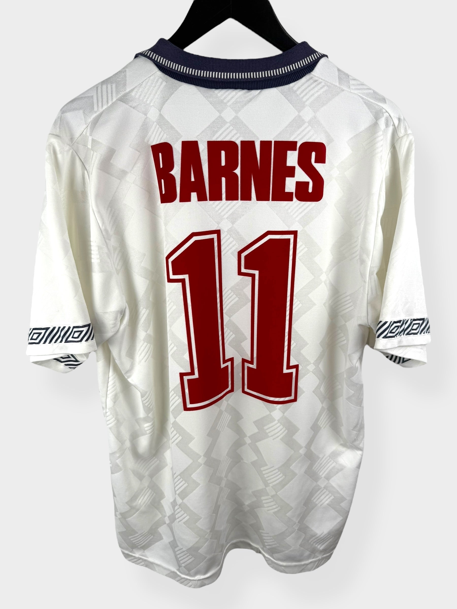 1990-92 ENGELAND THUISSHIRT BARNES #11 XL