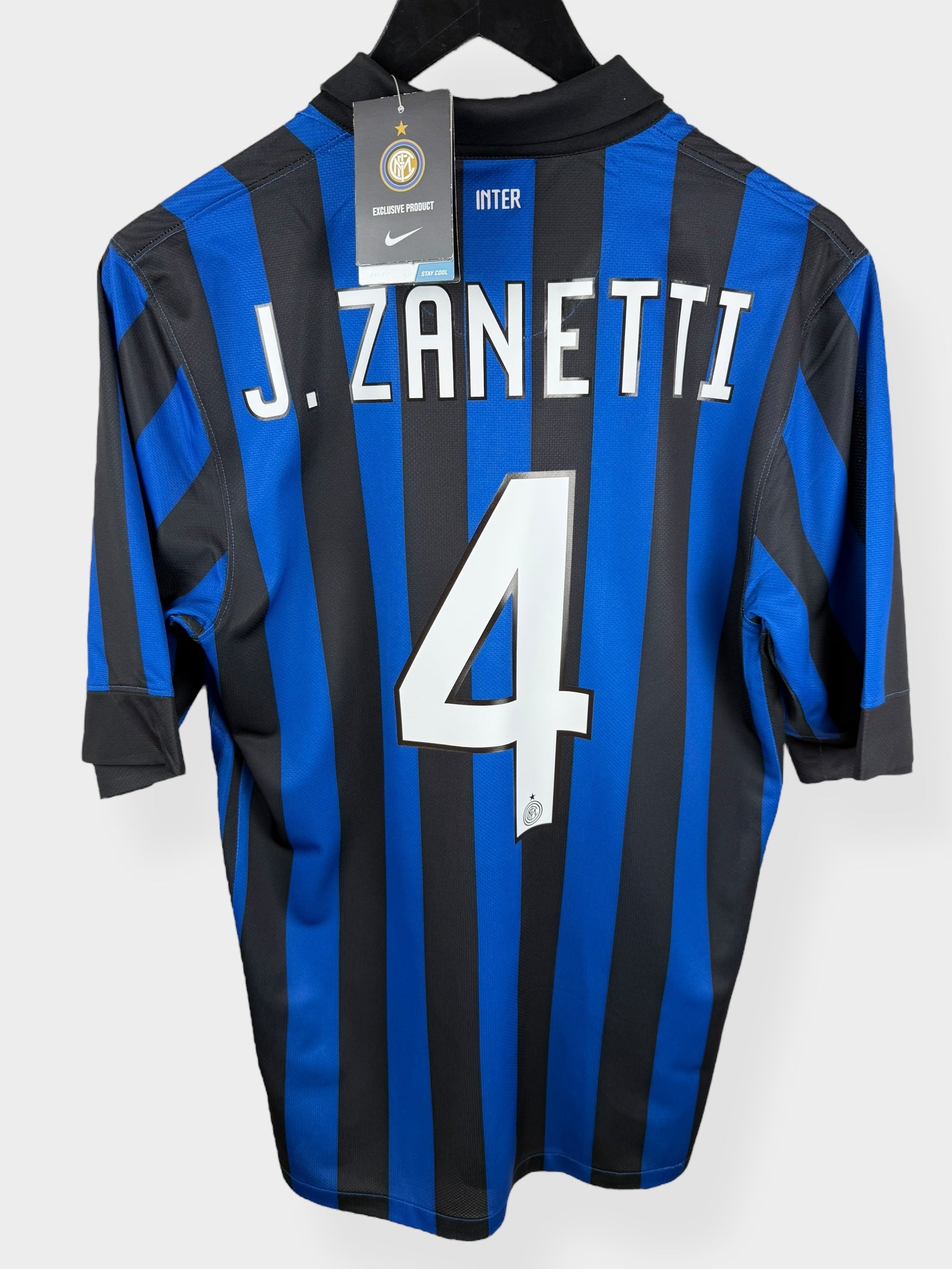 2011-12 INTER MILAN HOME SHIRT ZANETTI #4 S - Authentic Football Club