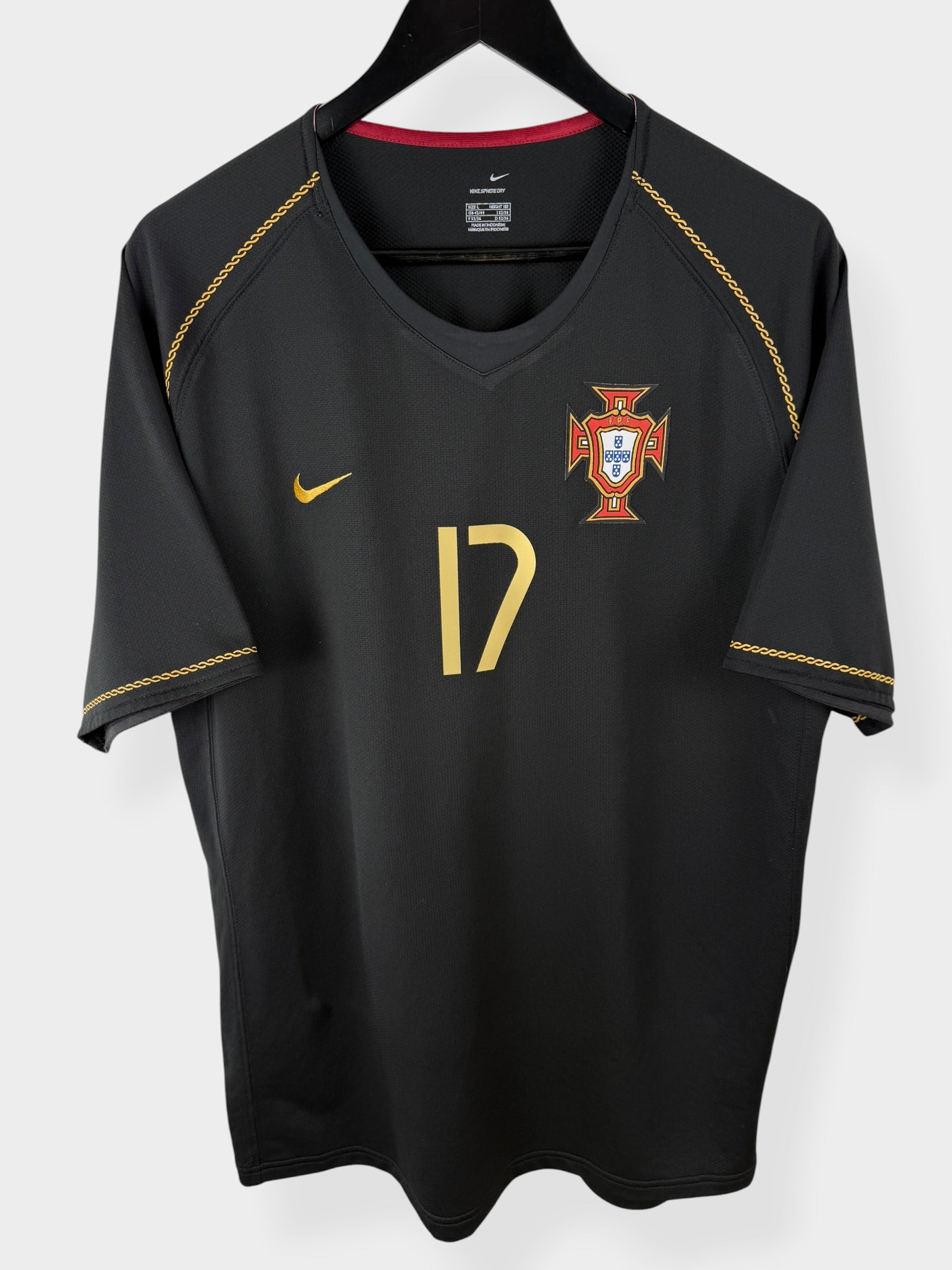 2006-08 PORTUGAL AWAY SHIRT RONALDO #17 L