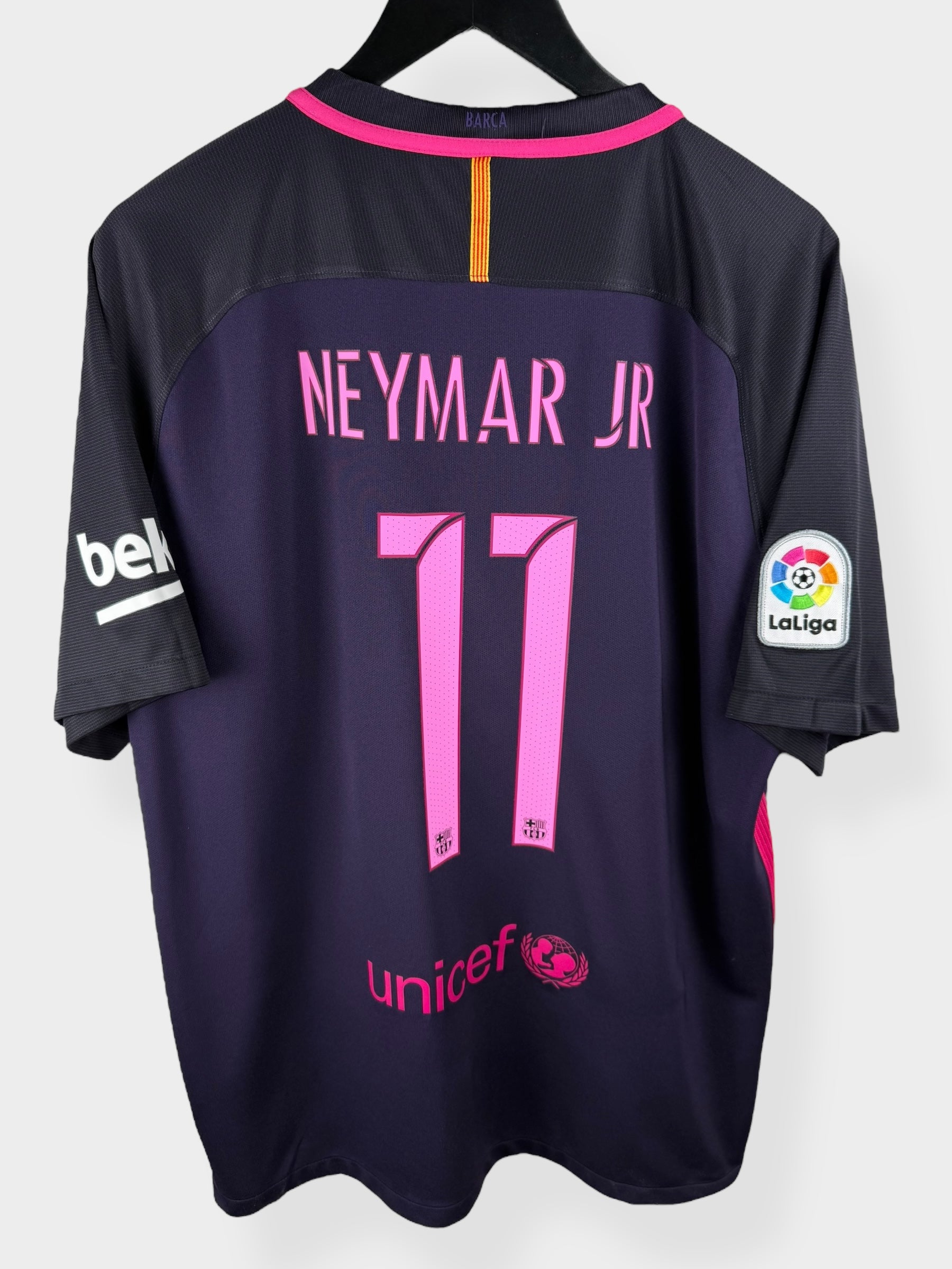2016-17 BARCELONA AWAY SHIRT NEYMAR #11 XL - Authentic Football Club
