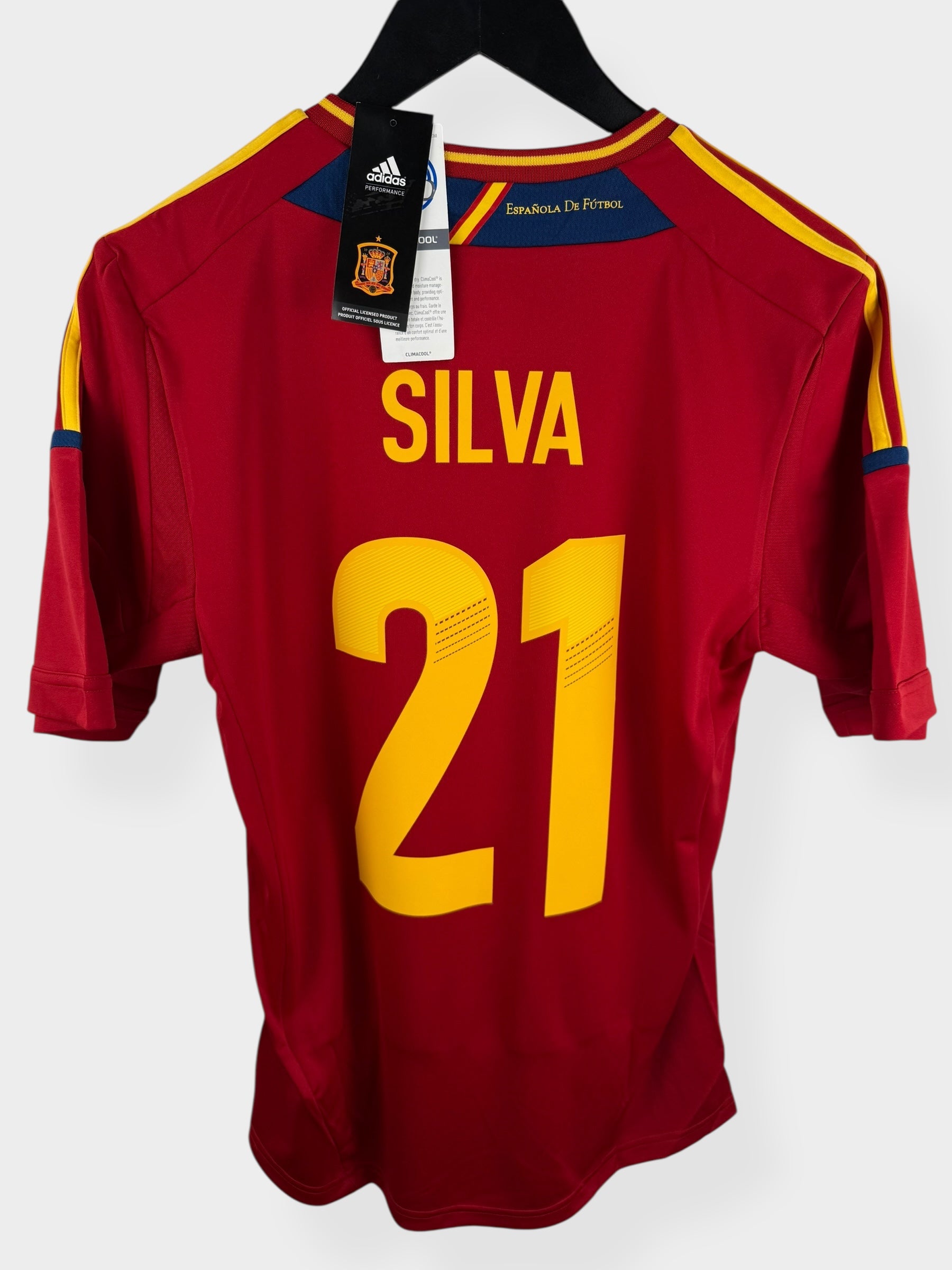 2011-12 SPAIN HOME SHIRT SILVA #21 S