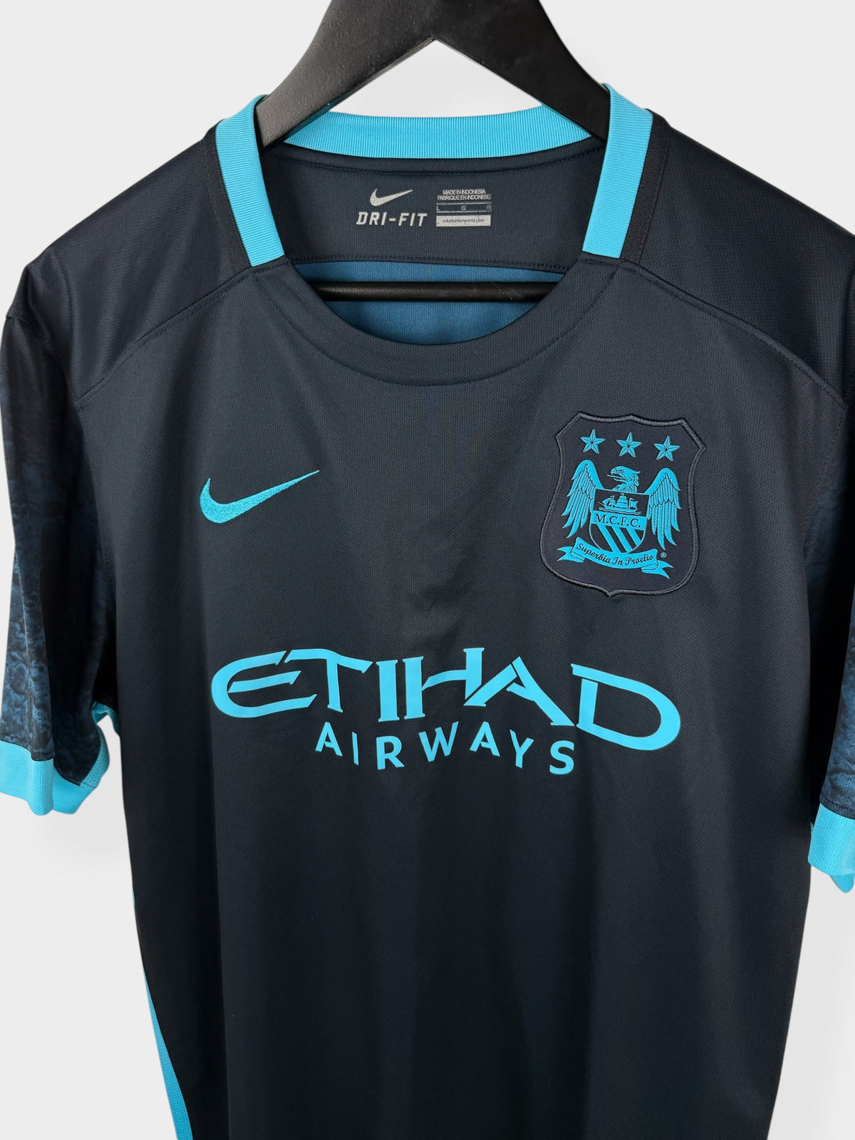2015-16 MANCHESTER CITY AUSWÄRTSTRIKOT KUN AGÜERO #10 L