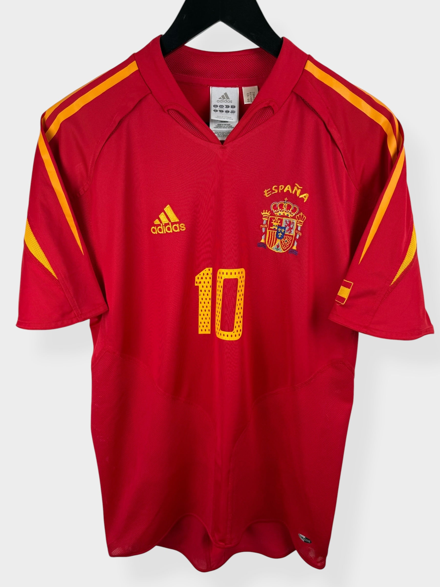 2004-06 SPAIN HOME SHIRT MORIENTES #10 S