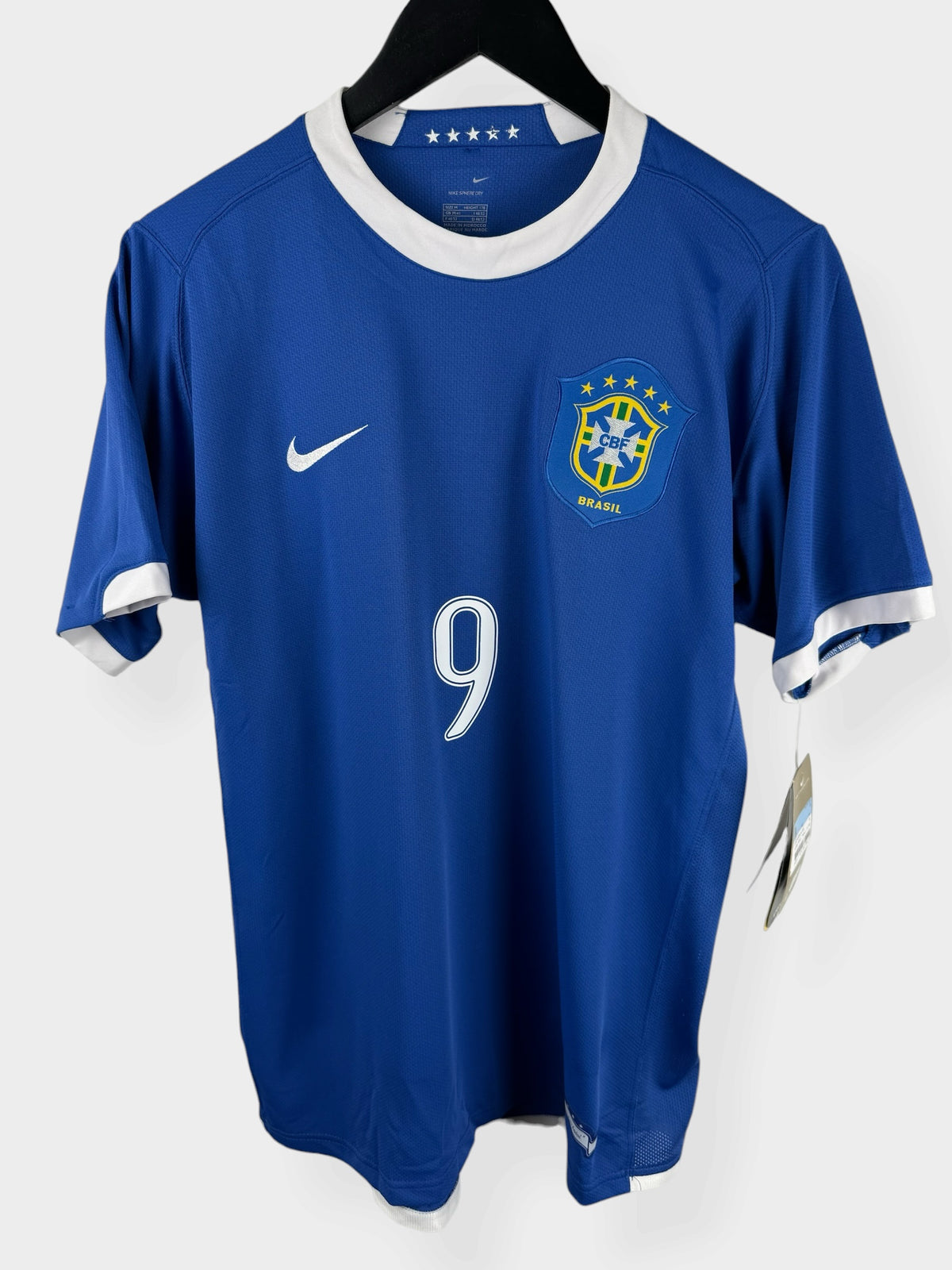 2006-08 BRAZIL AWAY SHIRT RONALDO #9 M - Authentic Football Club