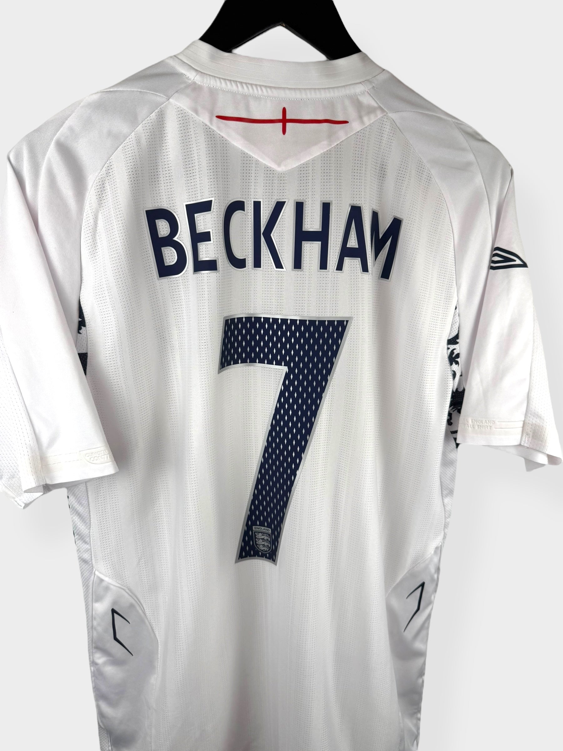2007-09 ENGLAND HOME SHIRT BECKHAM #7 M