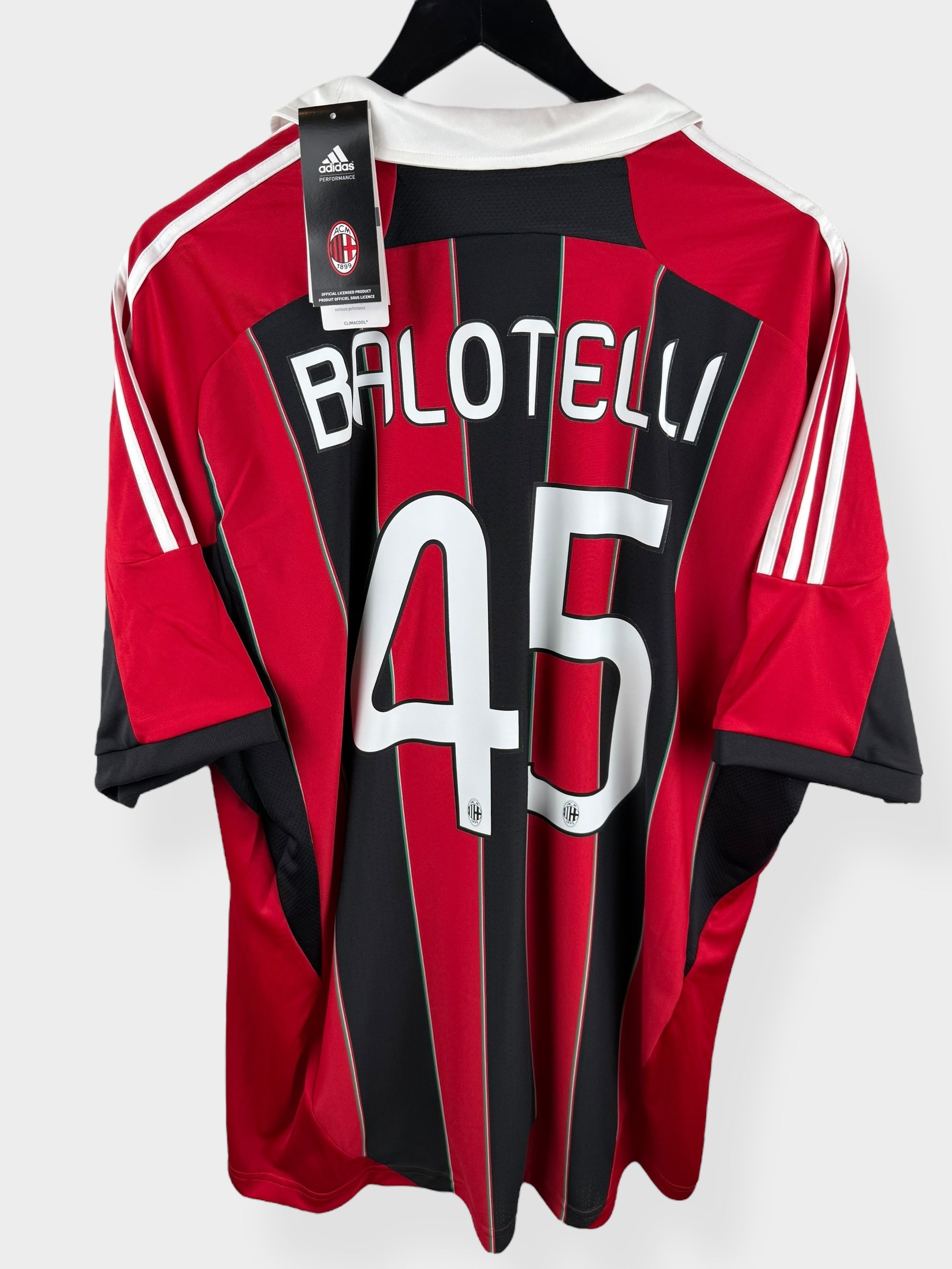 2012-13 AC MILAN HOME SHIRT BALOTELLI #45 XXL