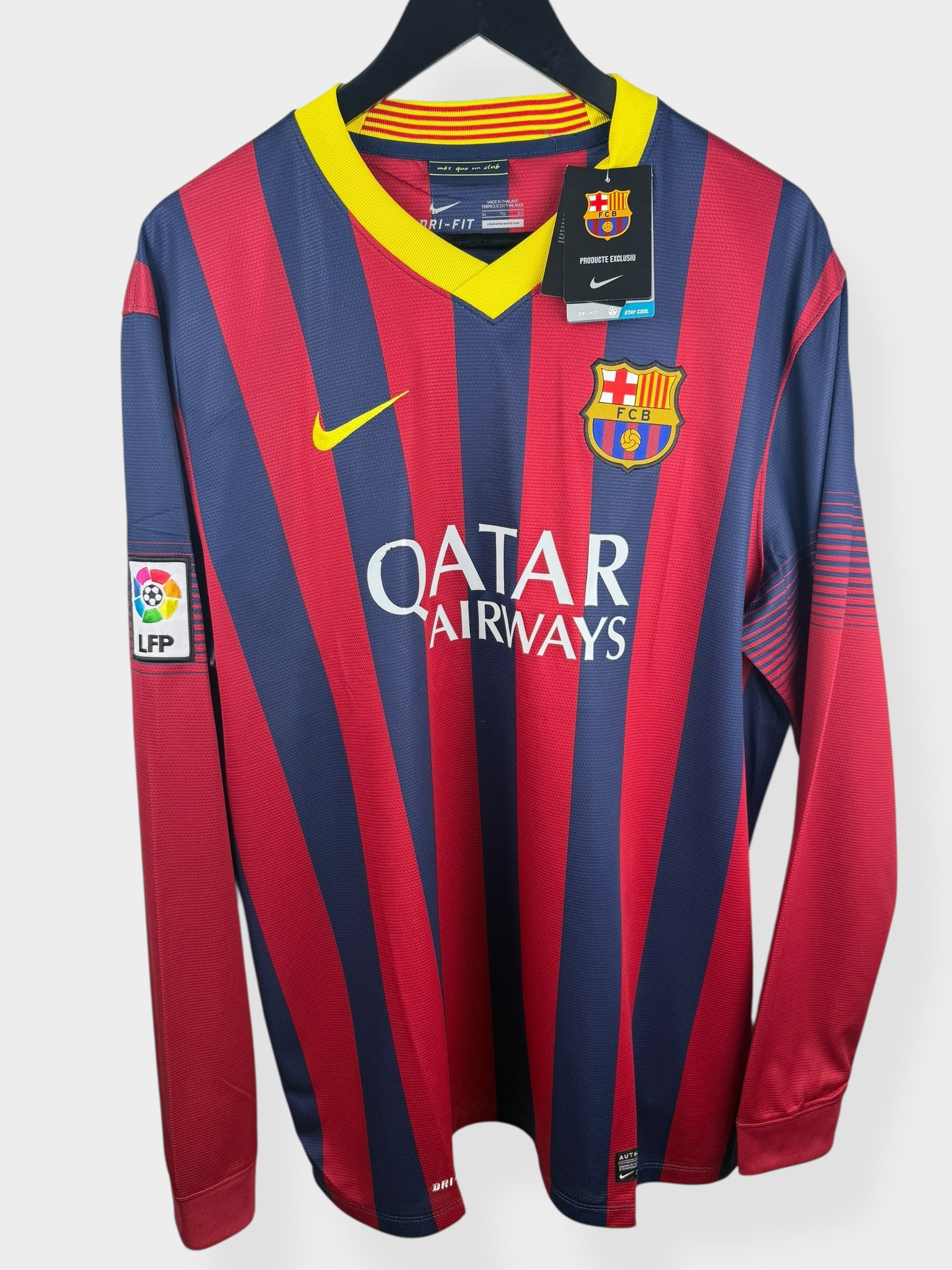 2013-14 BARCELONA HOME SHIRT LS NEYMAR JR. #11 XL - Authentic Football Club