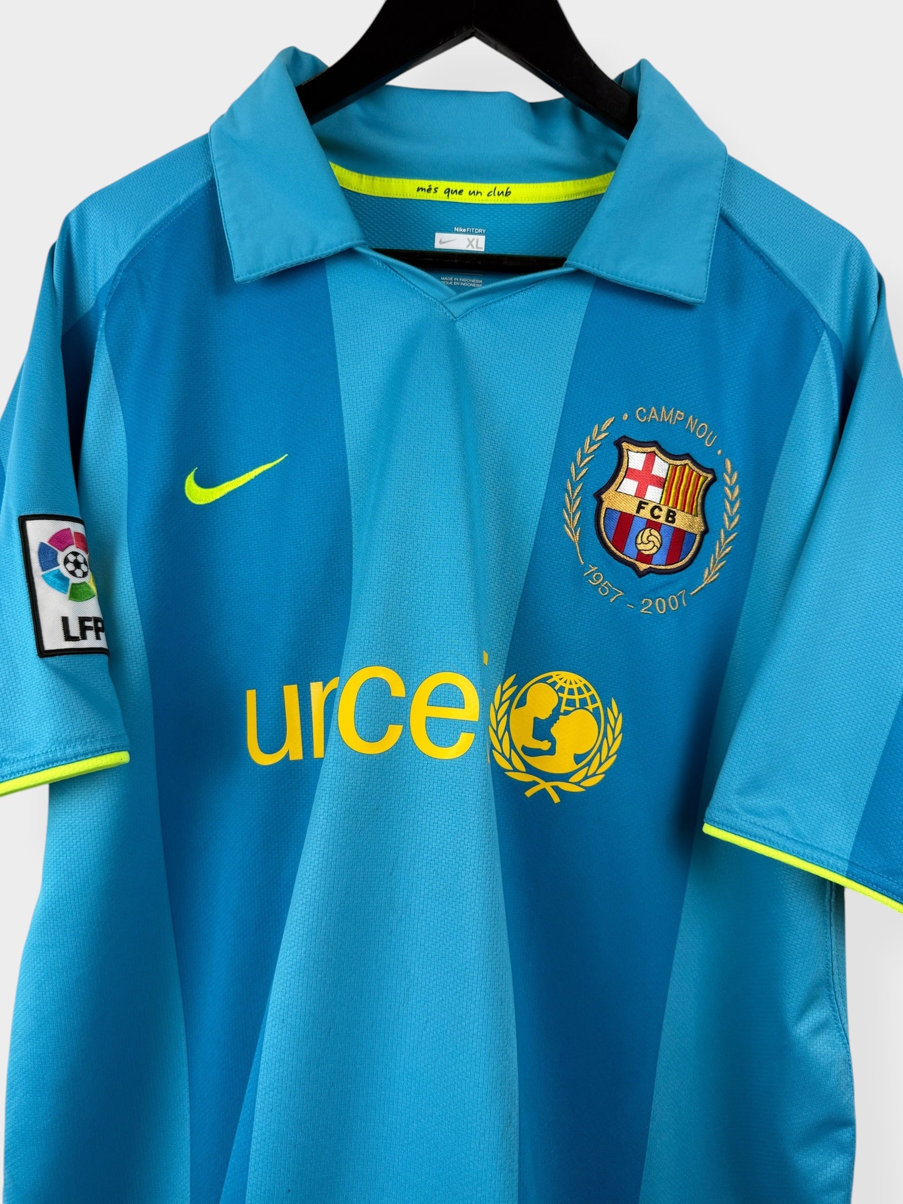 MAILLOT EXTÉRIEUR BARCELONE 2007-08 RONALDINHO #10 XL
