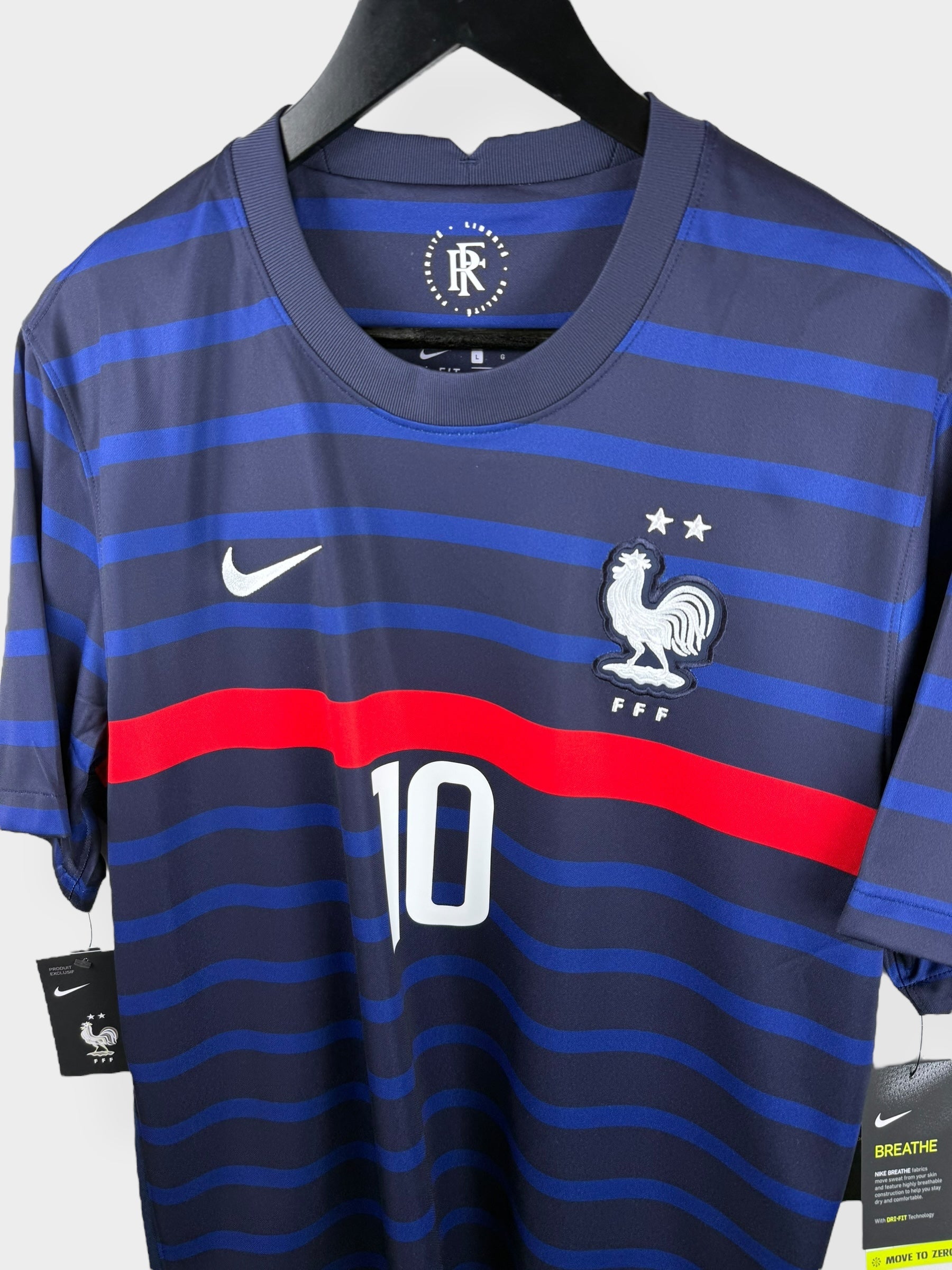 2020-21 FRANCE HOME SHIRT MBAPPE #10 L - Authentic Football Club
