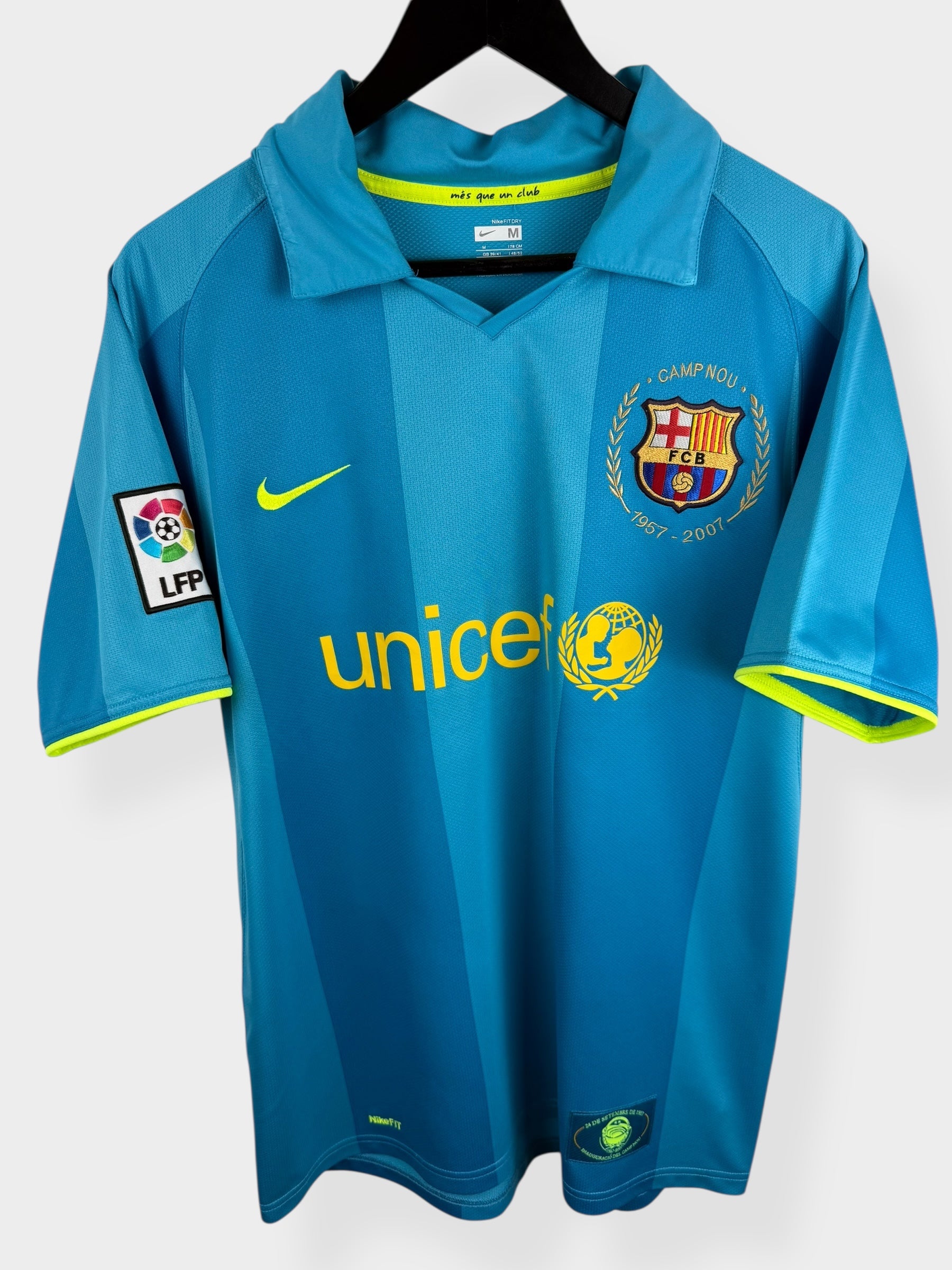 2007-08 BARCELONA AWAY SHIRT MESSI #19 M - Authentic Football Club