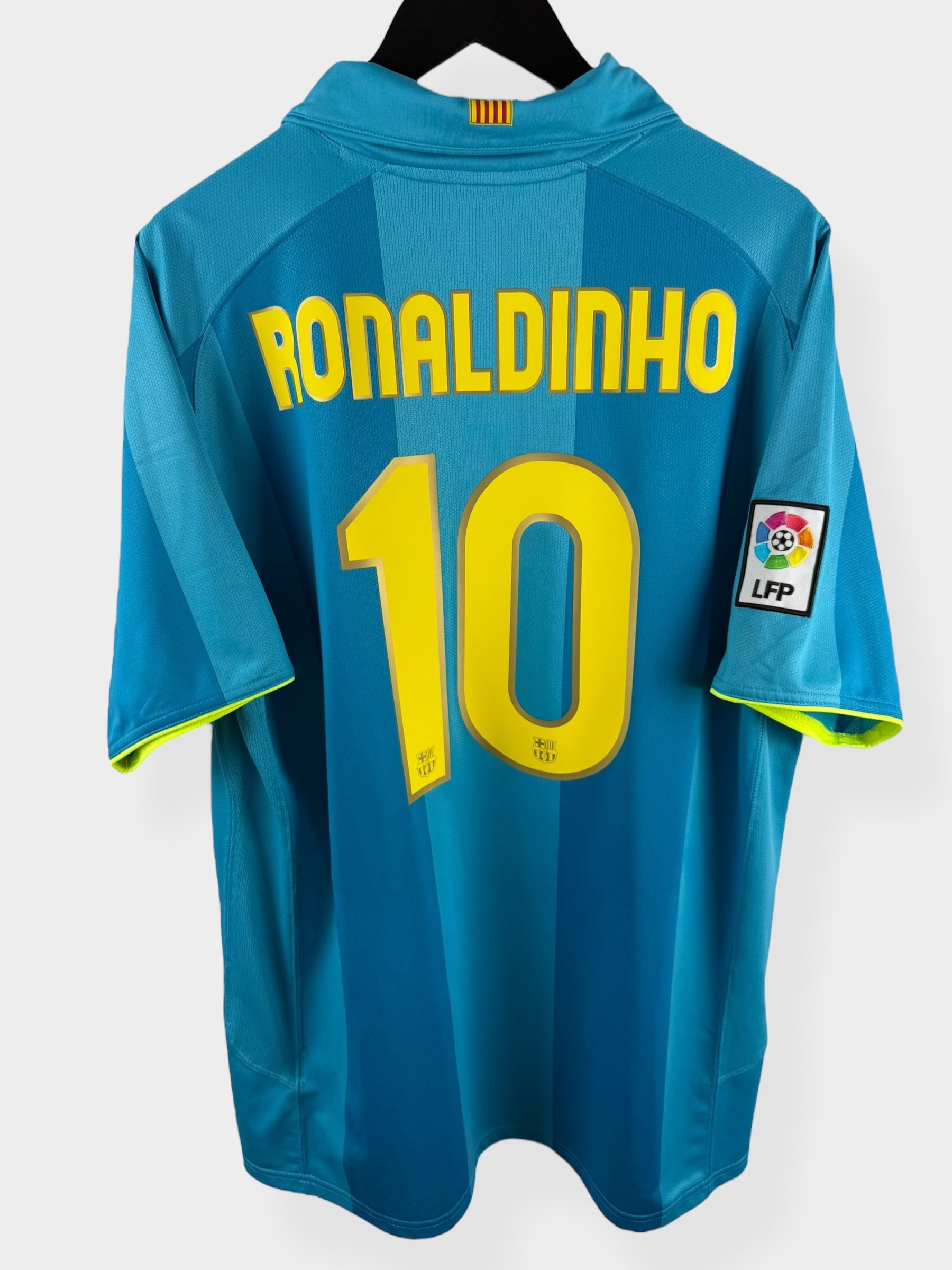 2007-08 BARCELONA AWAY SHIRT RONALDINHO #10 XXL
