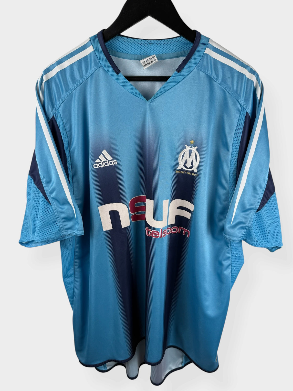 2004-05 OLYMPIQUE MARSEILLE AWAY SHIRT LIZARAZU #3 XXL - Authentic Football Club