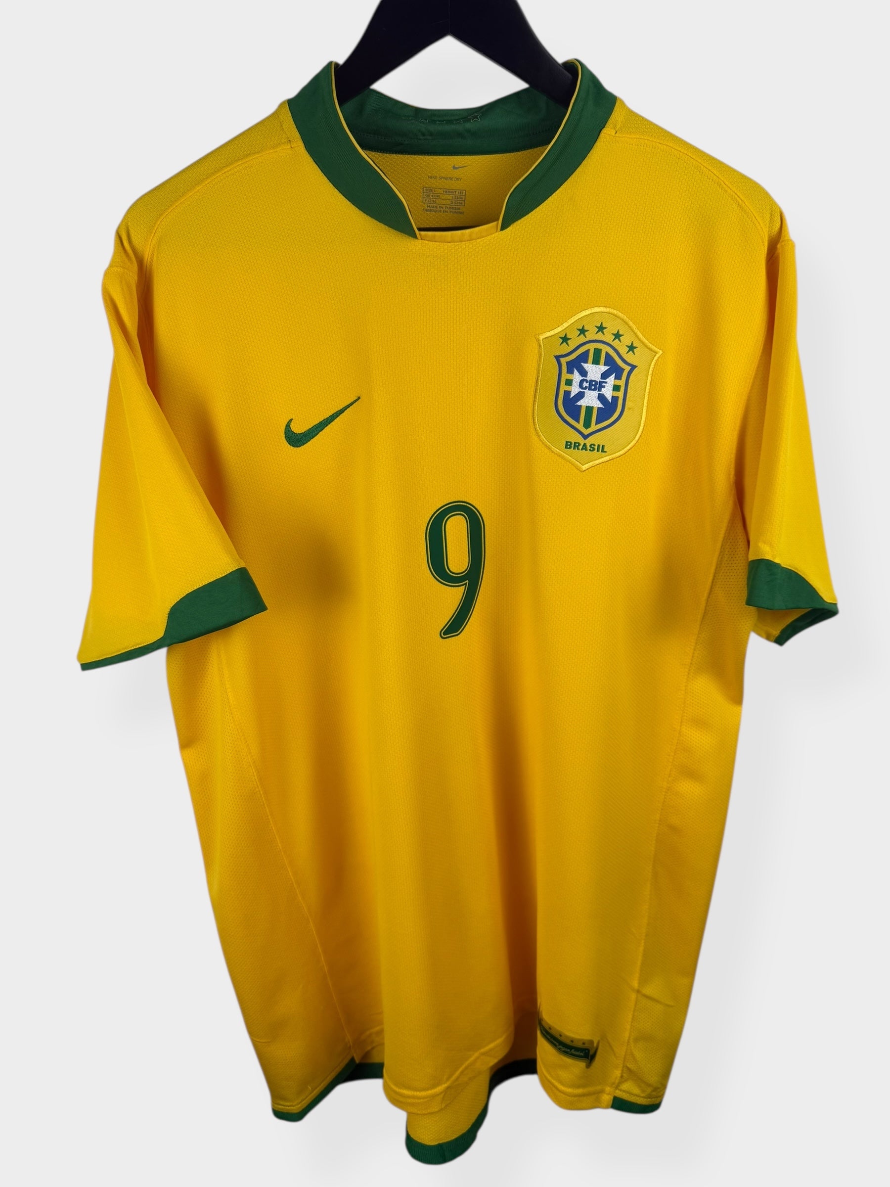 2006-08 BRAZIL HOME SHIRT RONALDO #9 L - Authentic Football Club