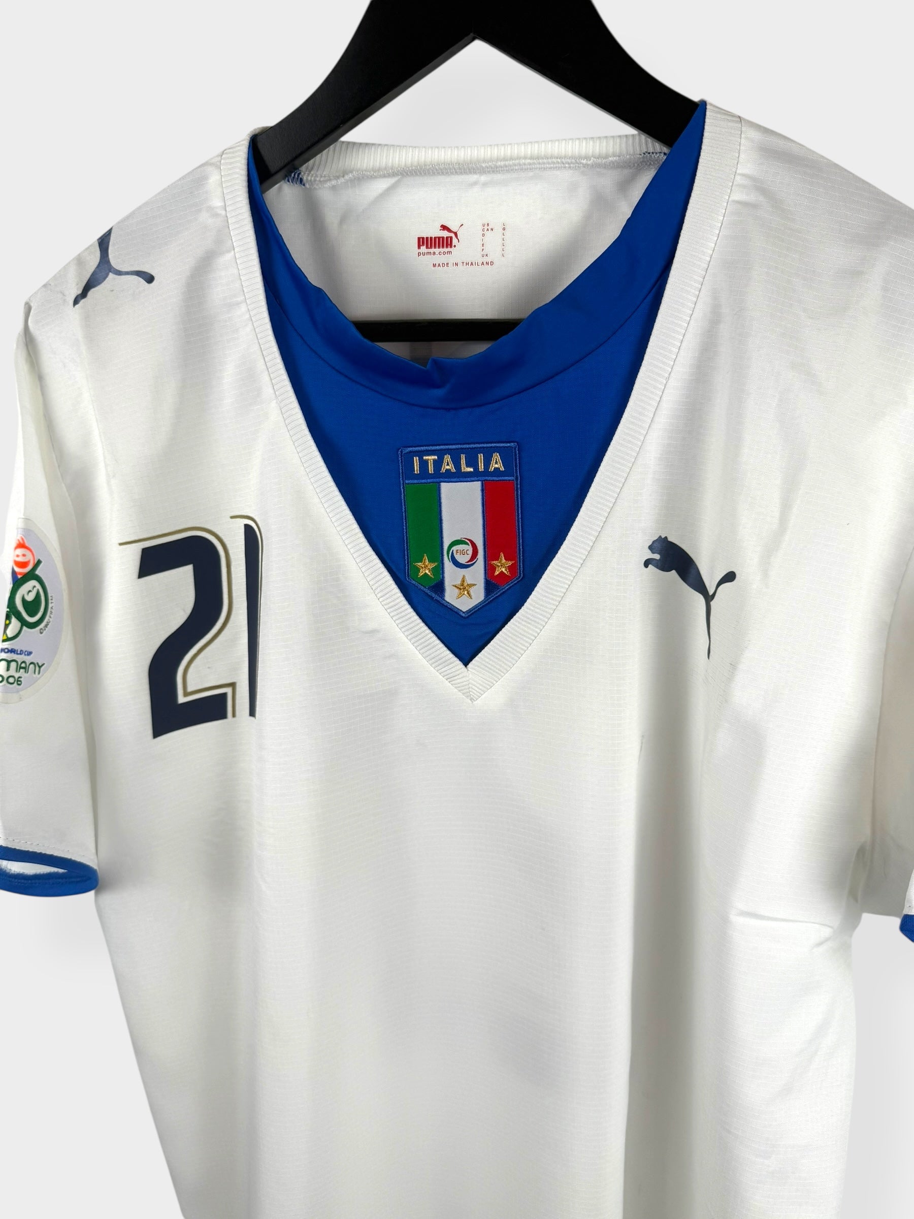 2006-07 ITALY AWAY SHIRT PIRLO #21 L - Authentic Football Club