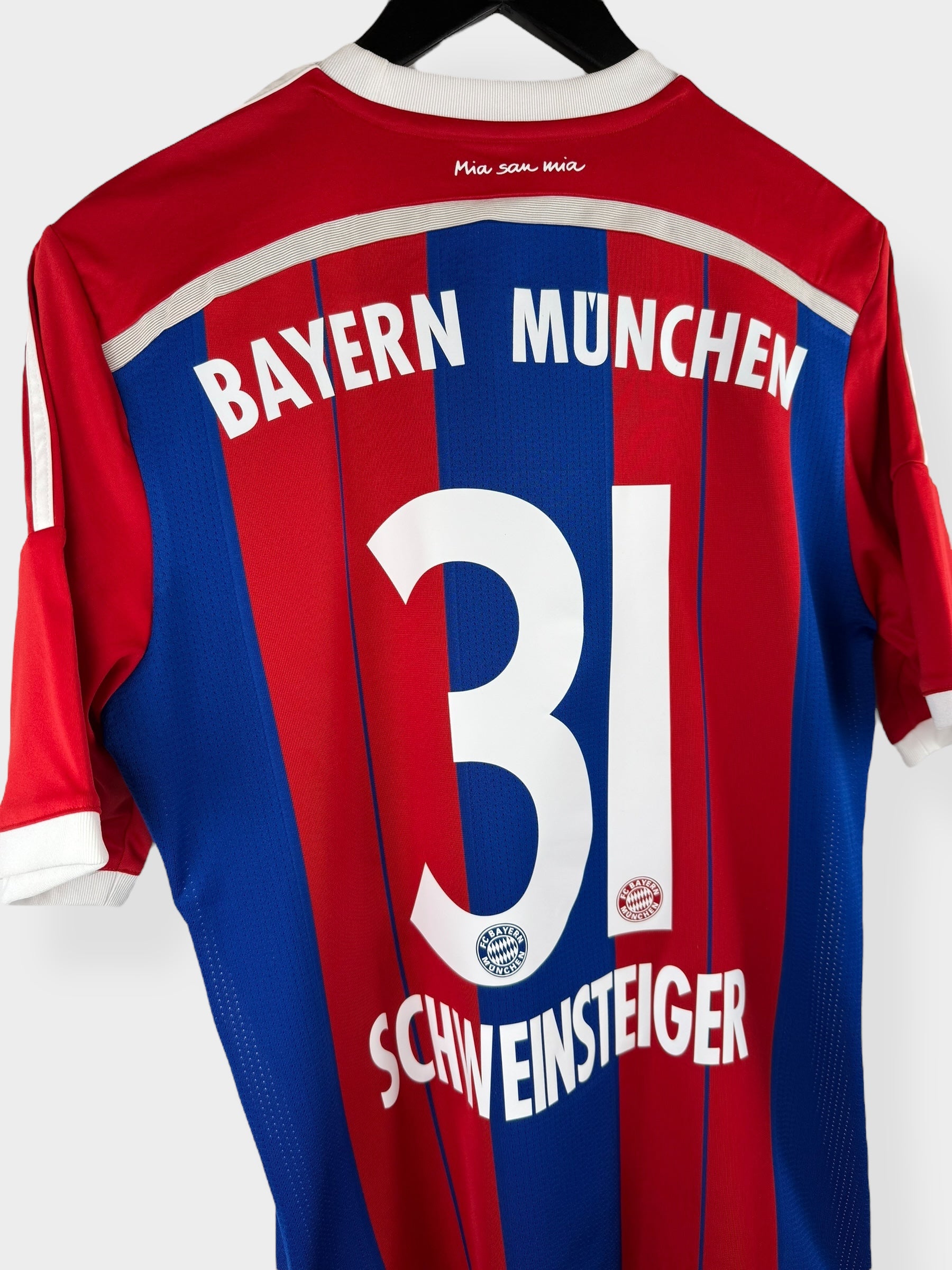 2014-15 BAYERN MUNICH HOME SHIRT SCHWEINSTEIGER #31 M