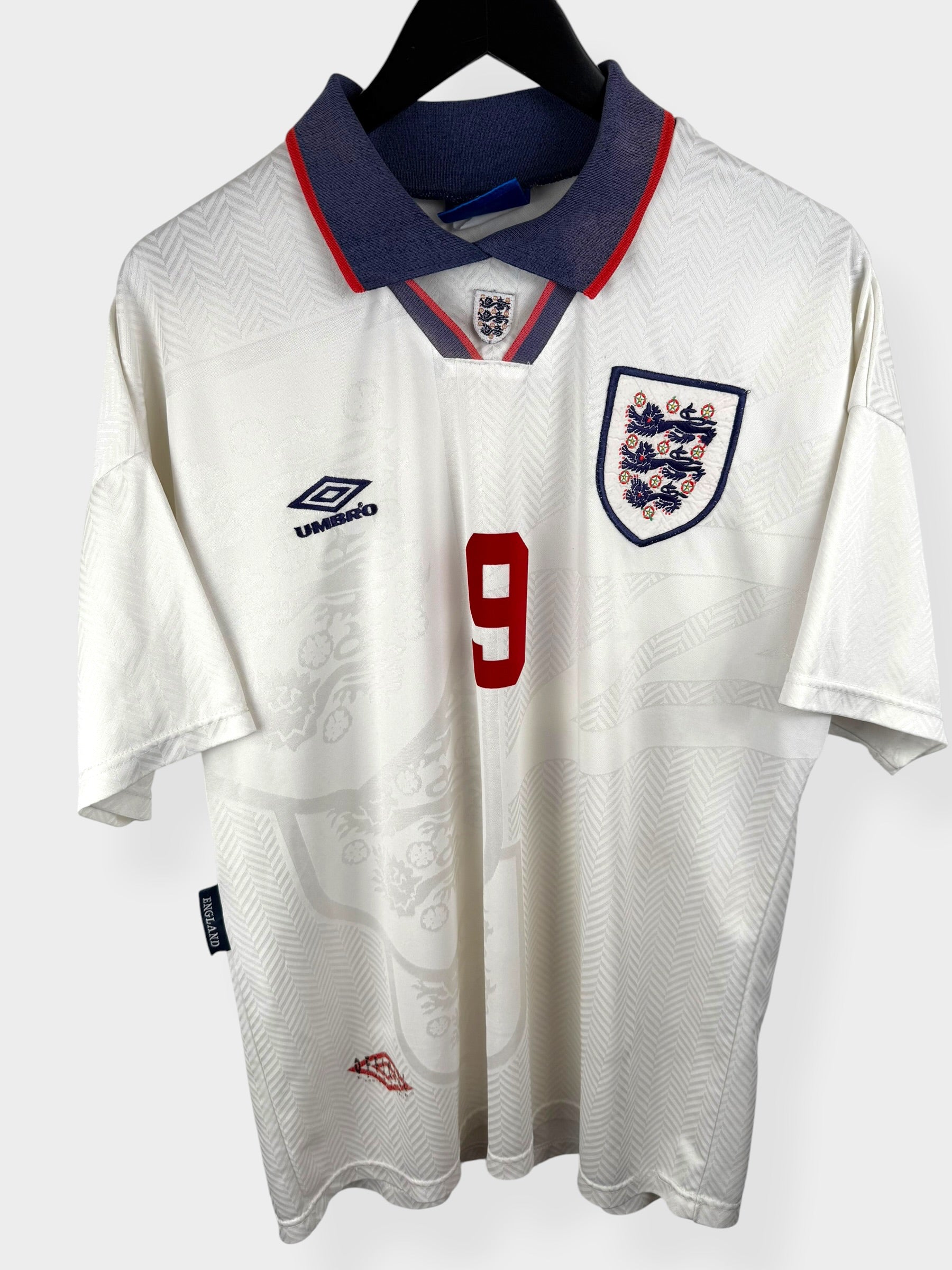 1993-95 ENGLAND HEIMTRIKOT SHEARER #9 L