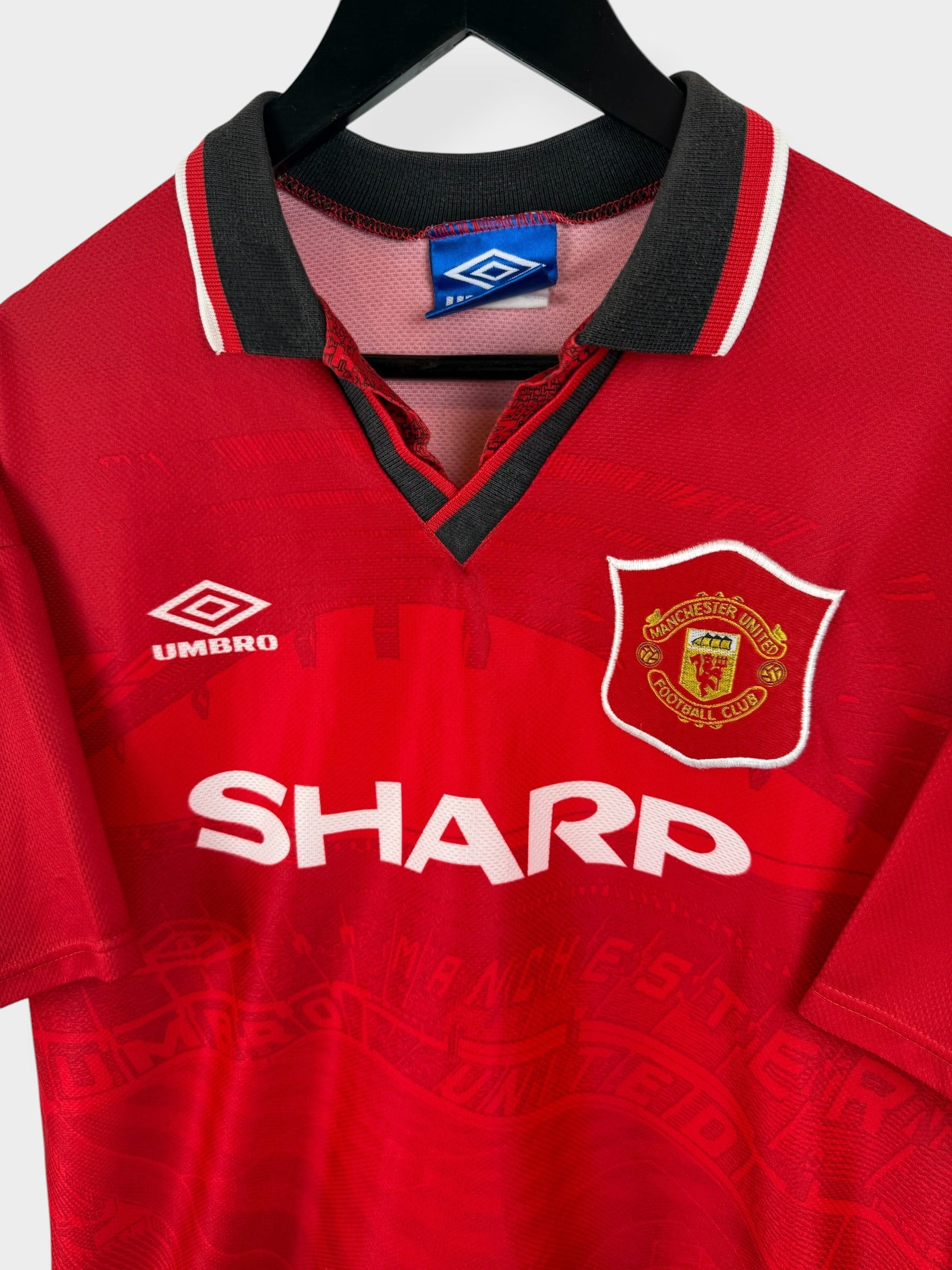1994-96 MANCHESTER UNITED HOME SHIRT CANTONA #7 L