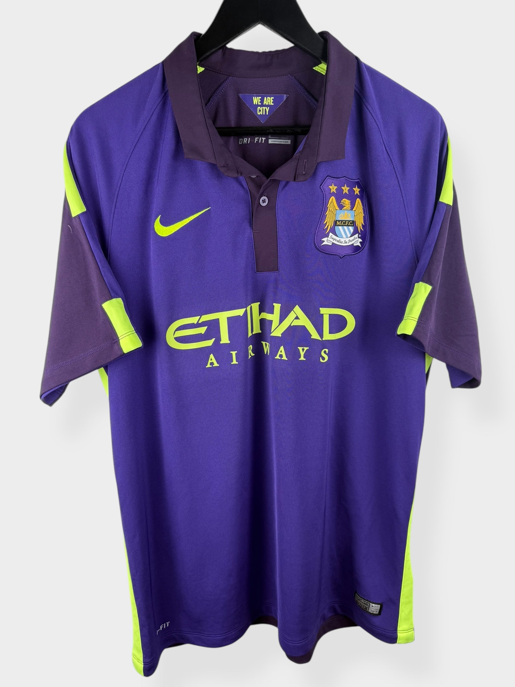 2014-15 MANCHESTER CITY THIRD SHIRT KUN AGUERO #16 XL