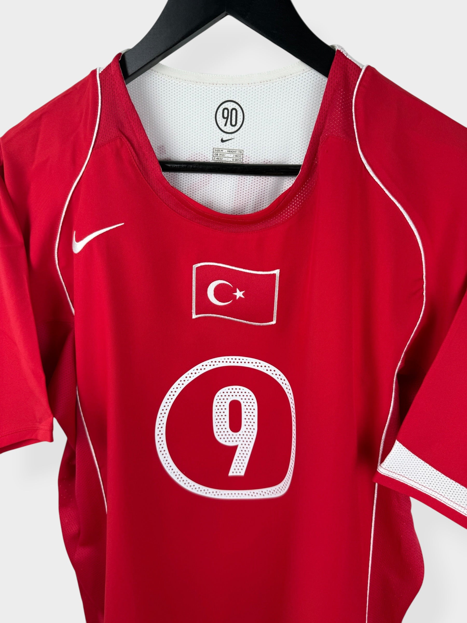 2004-06 TURKEY HOME SHIRT HAKAN SUKUR #9 M