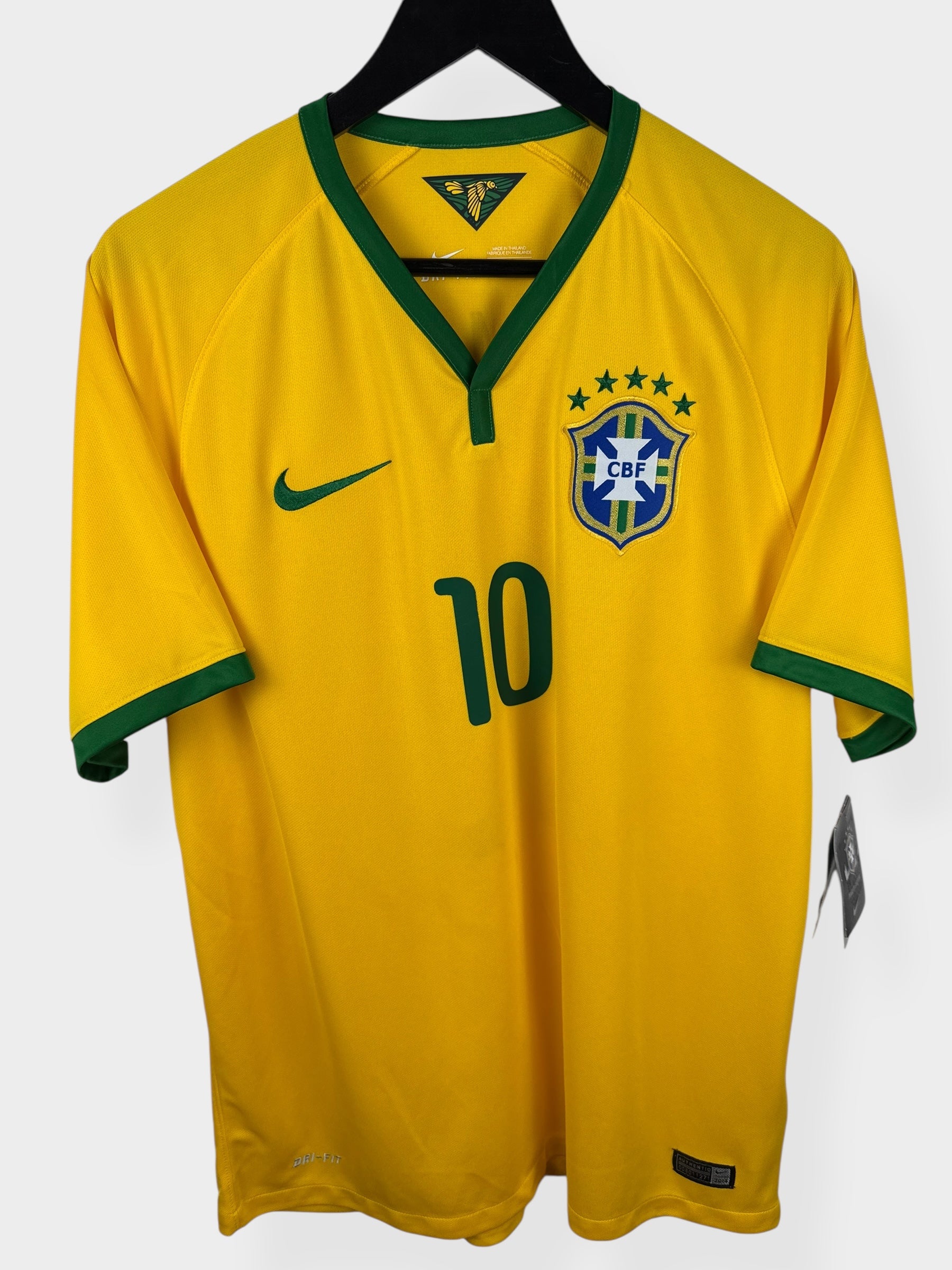 2014-15 BRAZIL HOME SHIRT NEYMAR JR #10 L - Authentic Football Club