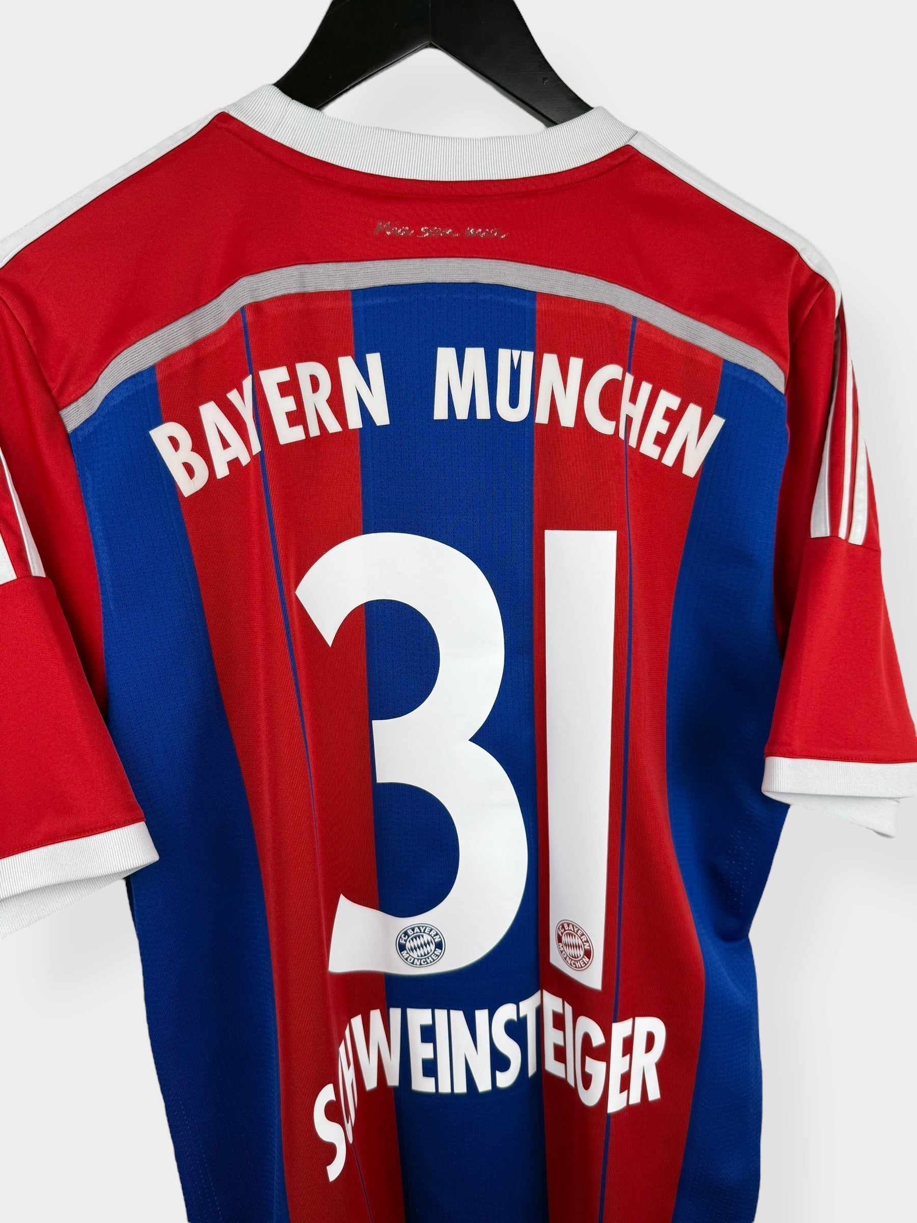 2014-15 BAYERN MUNICH HOME SHIRT SCHWEINSTEIGER #31 L