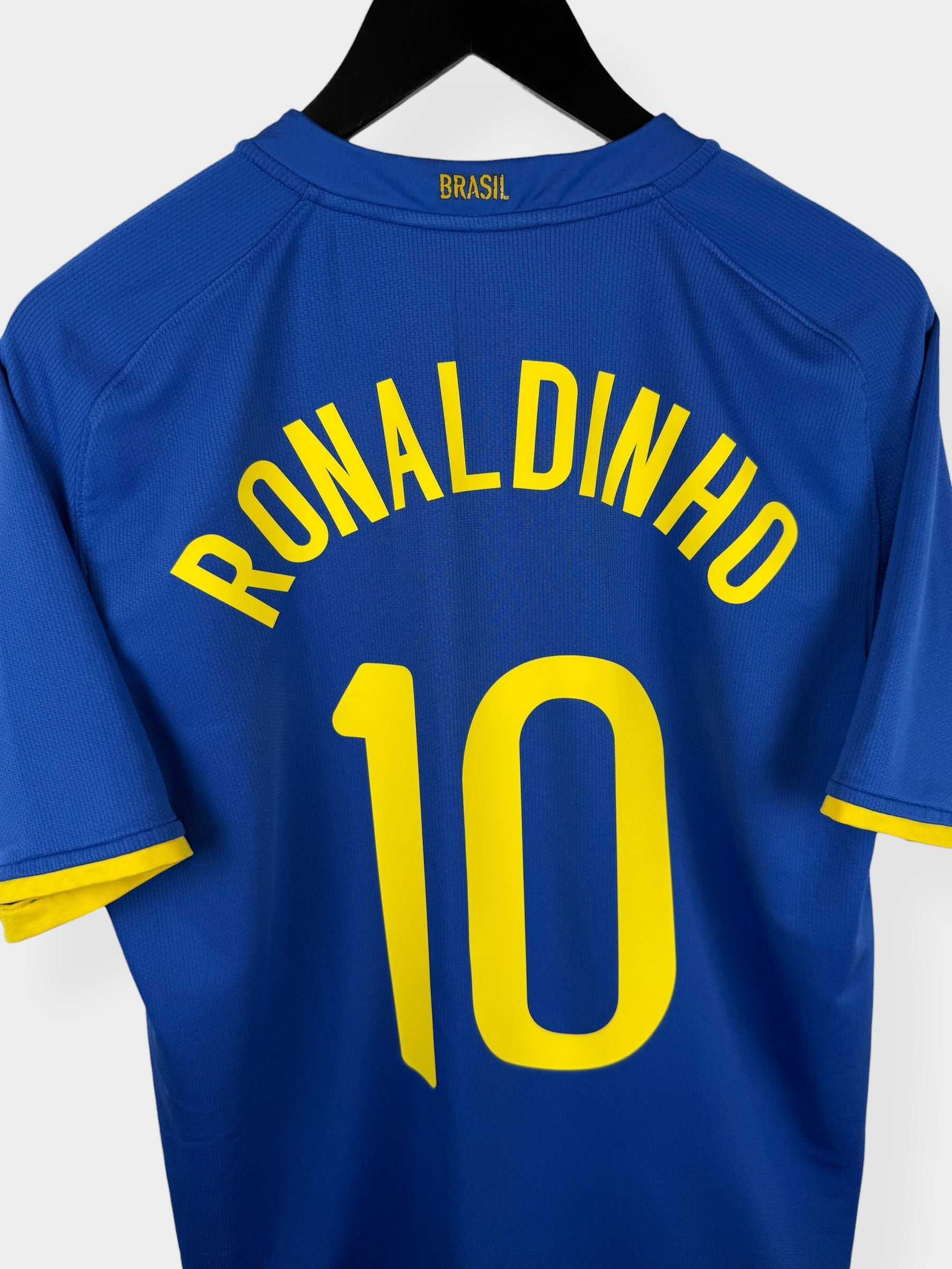 2008-10 BRAZIL AWAY SHIRT RONALDINHO #10 L