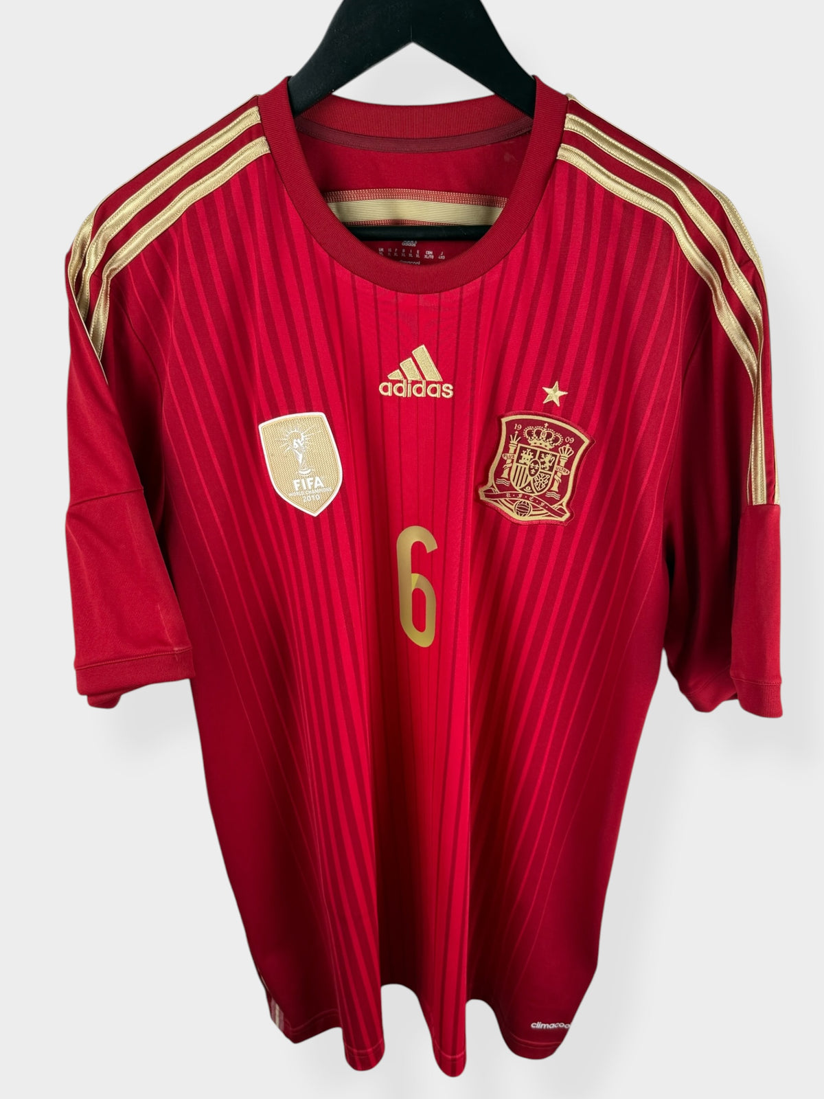 2014-15 SPAIN HOME SHIRT INIESTA #6 XL