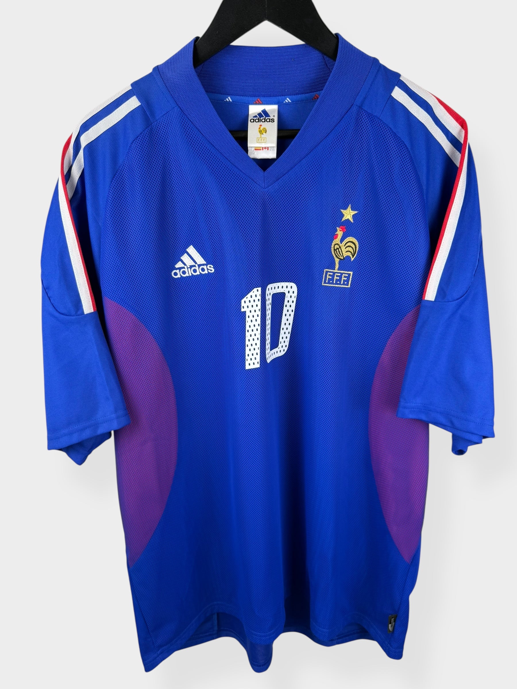 2002-04 FRANCE HOME SHIRT ZIDANE #10 XL - Authentic Football Club