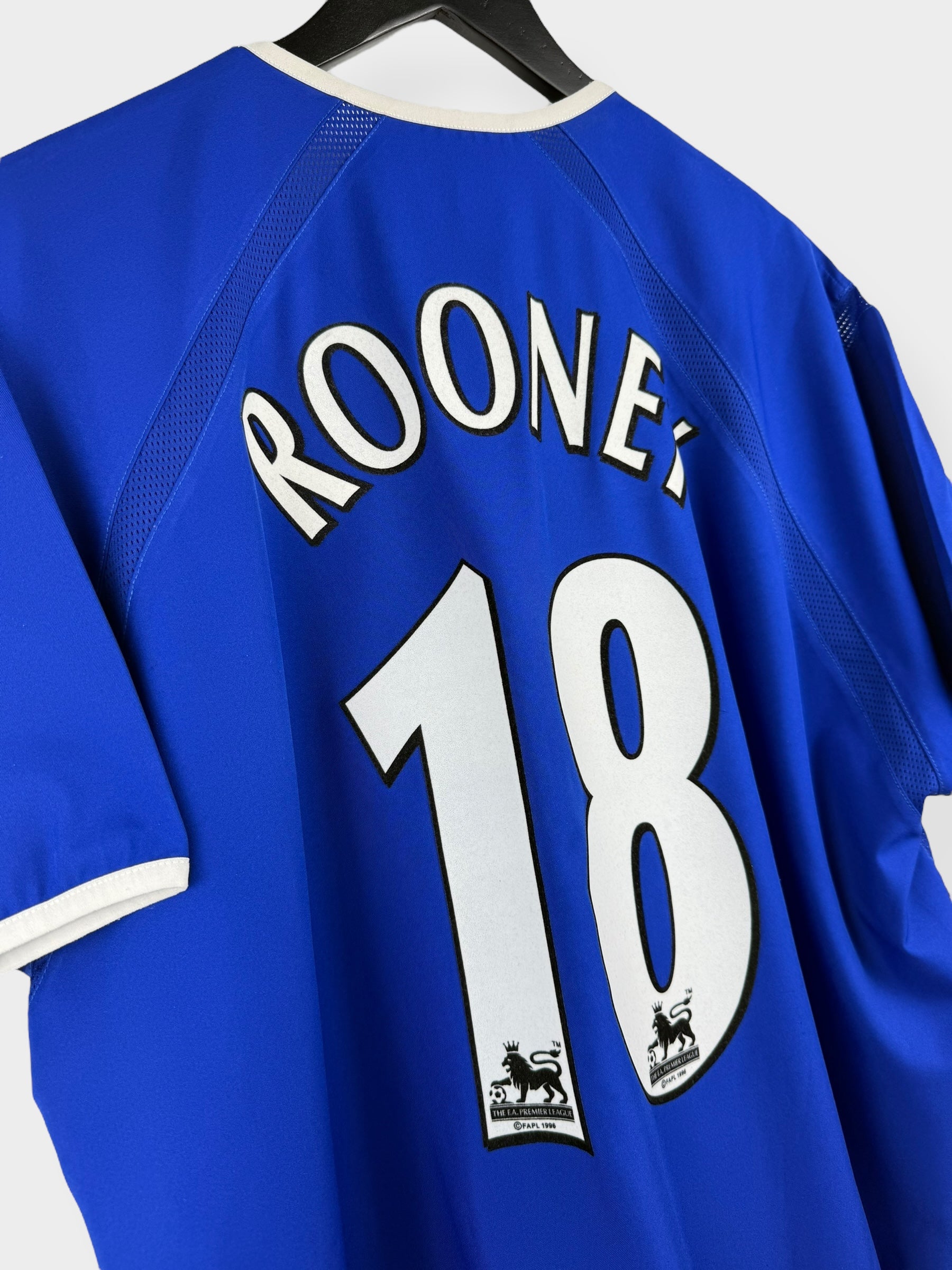 2003-04 EVERTON HOME SHIRT ROONEY #18 XL