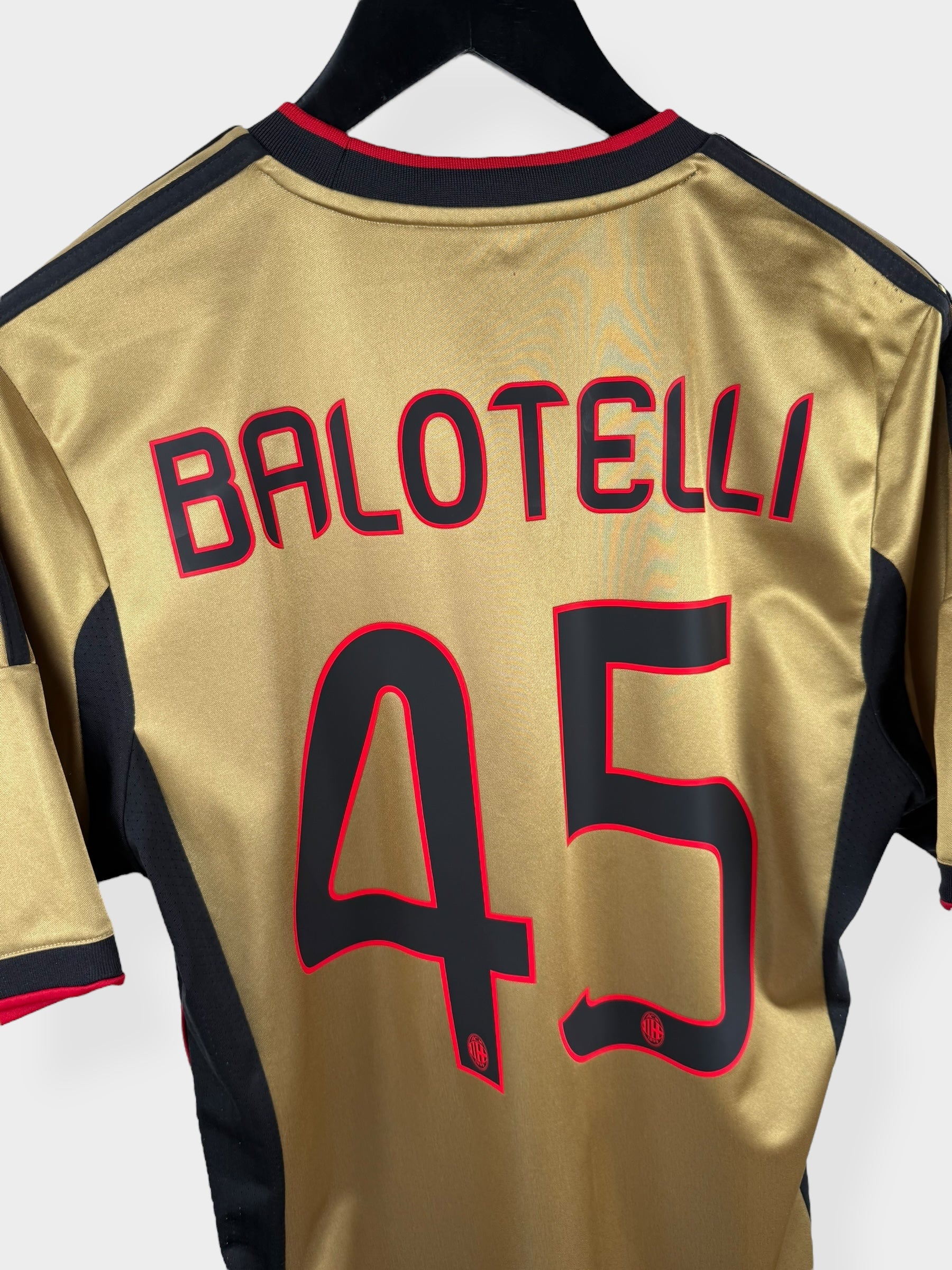 2013-14 AC MILAN THIRD SHIRT BALOTELLI #45 M - Authentic Football Club