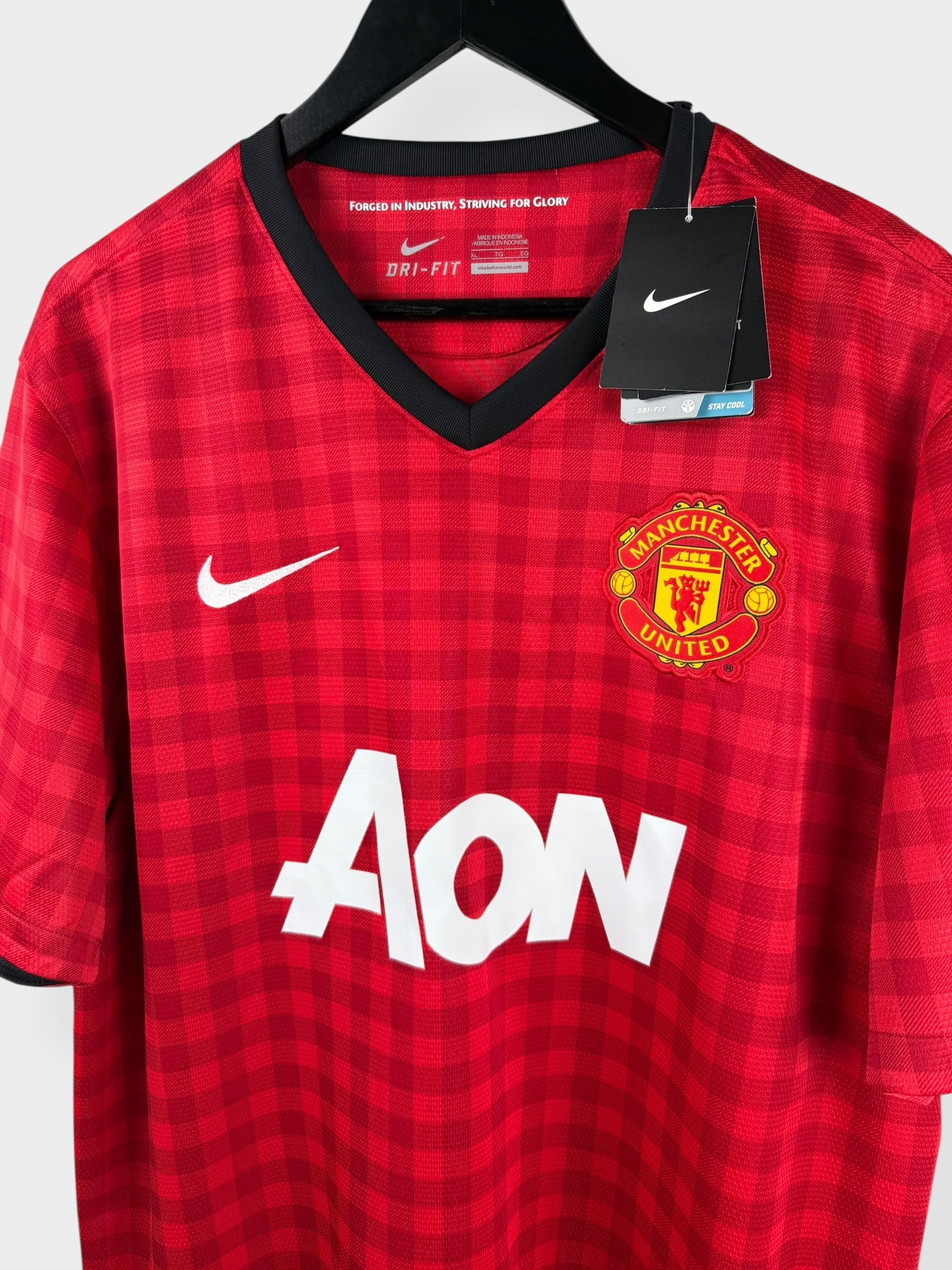 2012-13 MANCHESTER UNITED HOME SHIRT VIDIC #15 XL