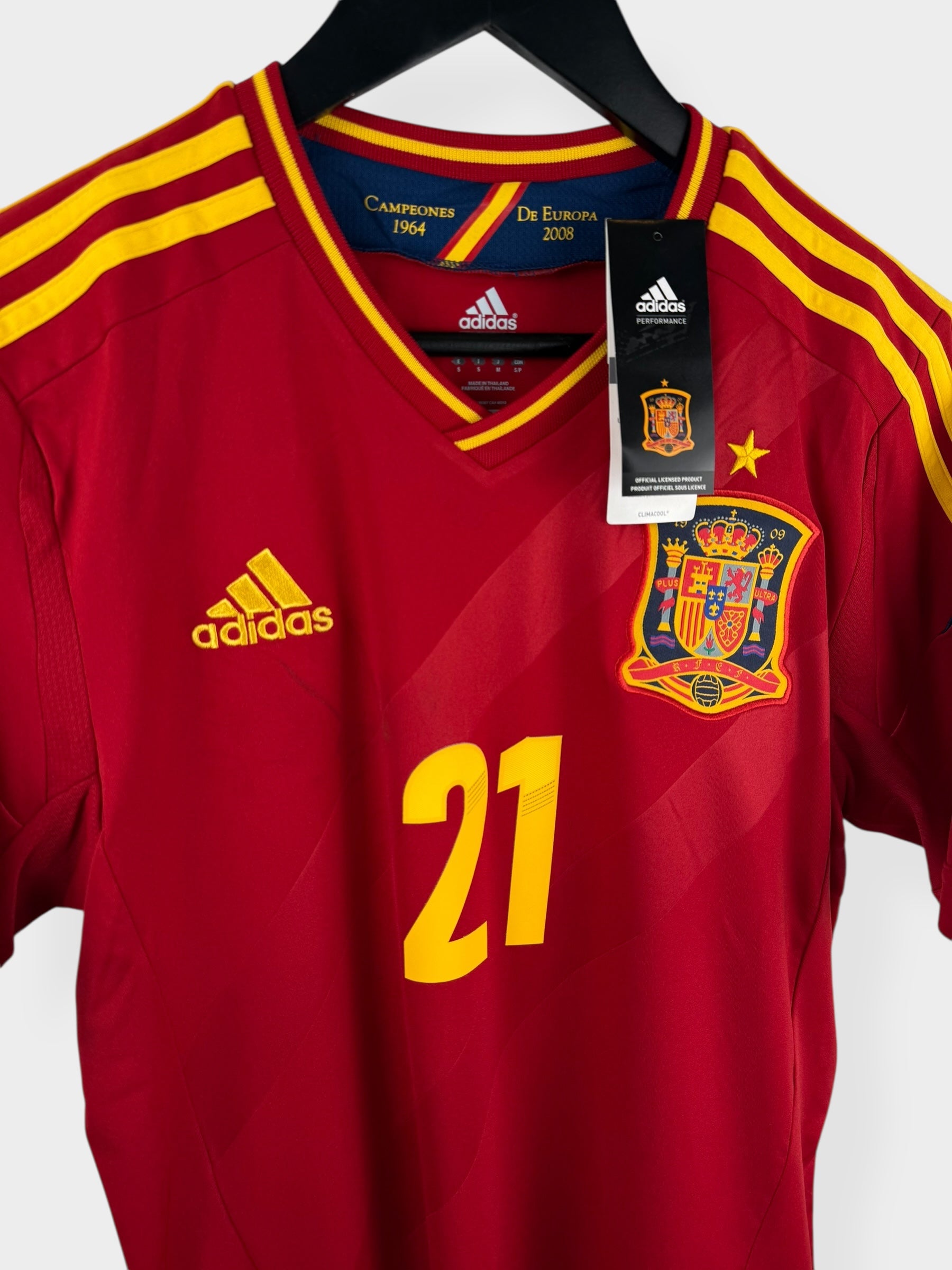 2011-12 SPAIN HOME SHIRT SILVA #21 S