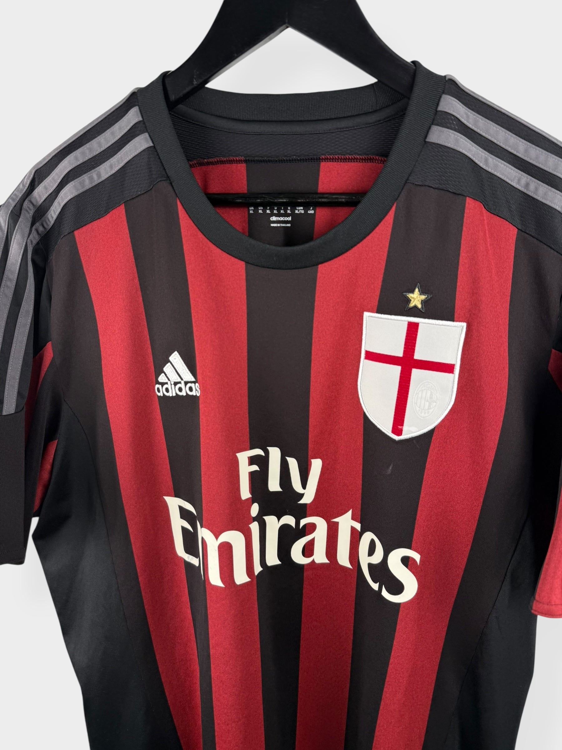 2015-16 AC MILAN HOME SHIRT BALOTELLI #45 XL - Authentic Football Club