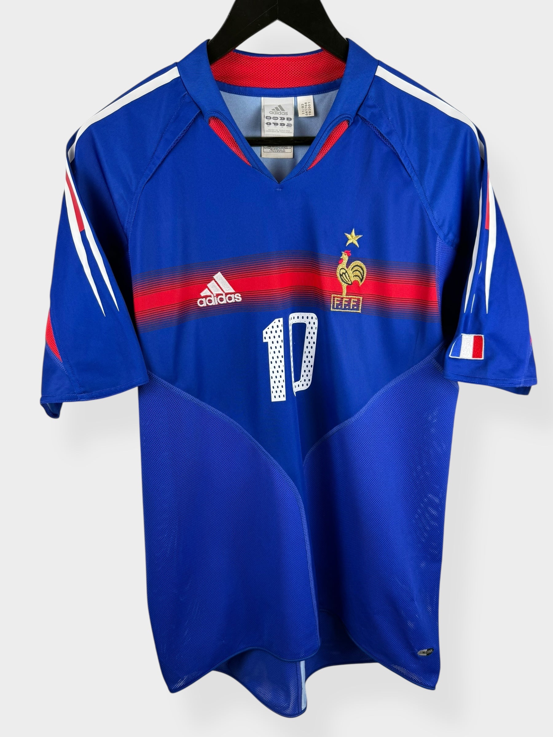 2004-05 FRANCE HOME SHIRT ZIDANE #10 M - Authentic Football Club