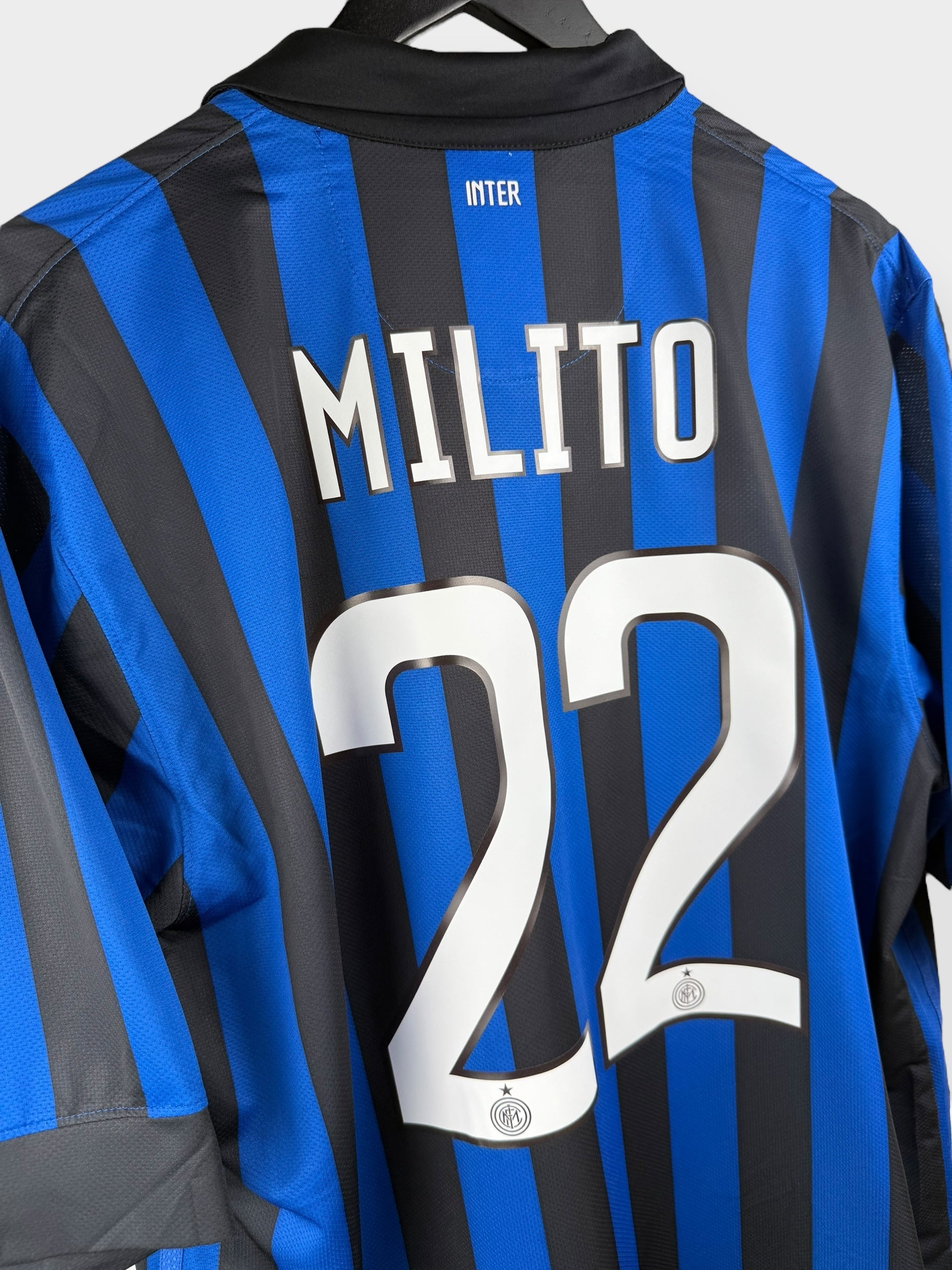 2011-12 INTER MILAN HOME SHIRT MILITO #22 XL