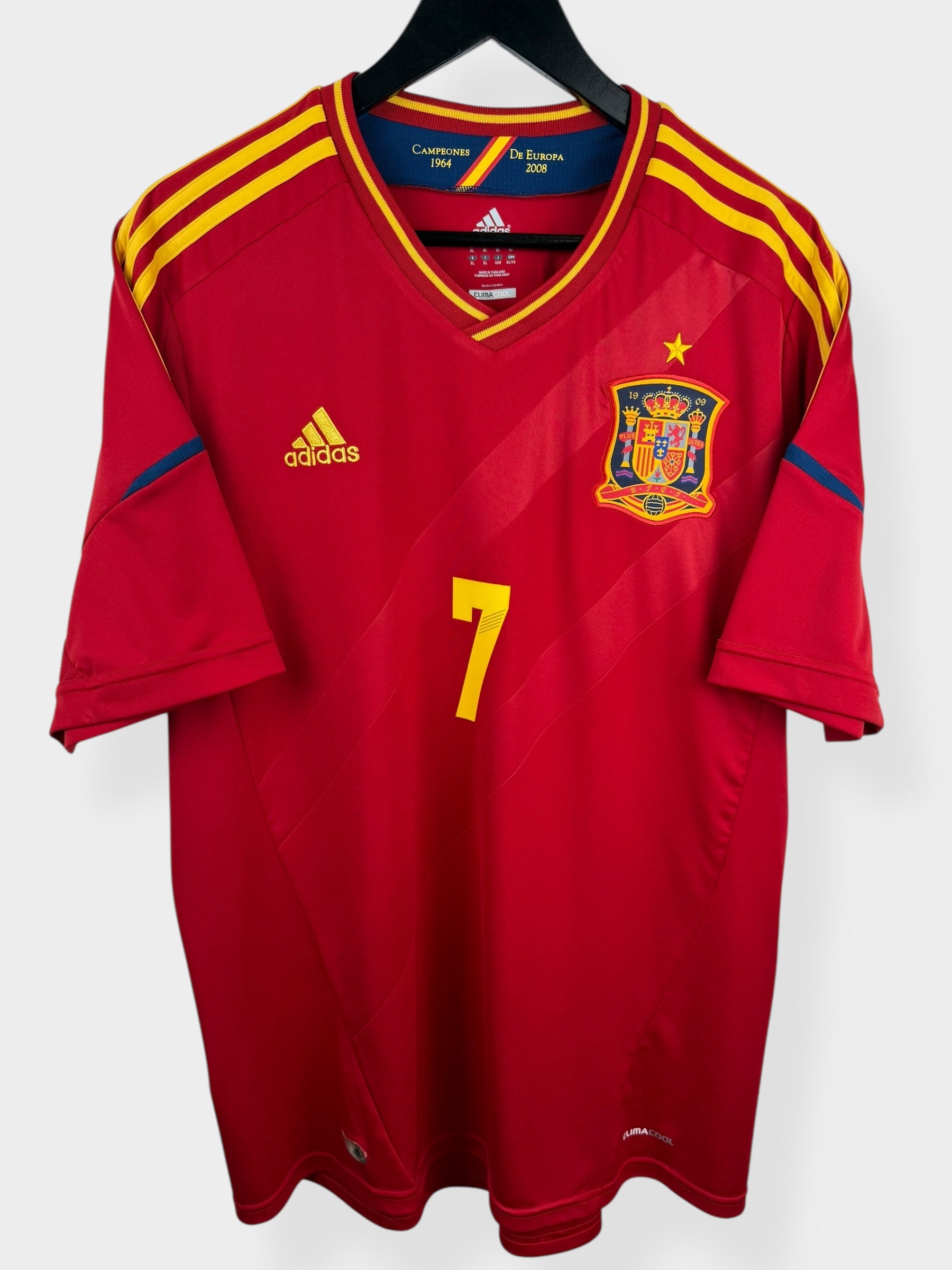 2011-12 SPAIN HOME SHIRT DAVID VILLA #7 XL