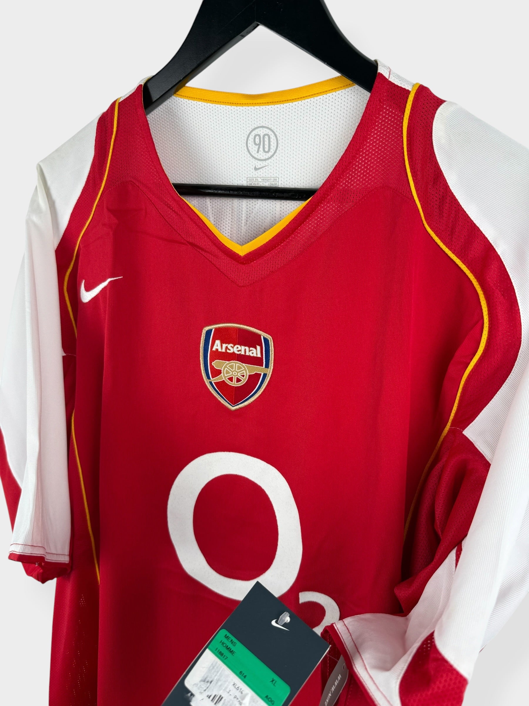 2004-05 ARSENAL HOME SHIRT HENRY #14 XL