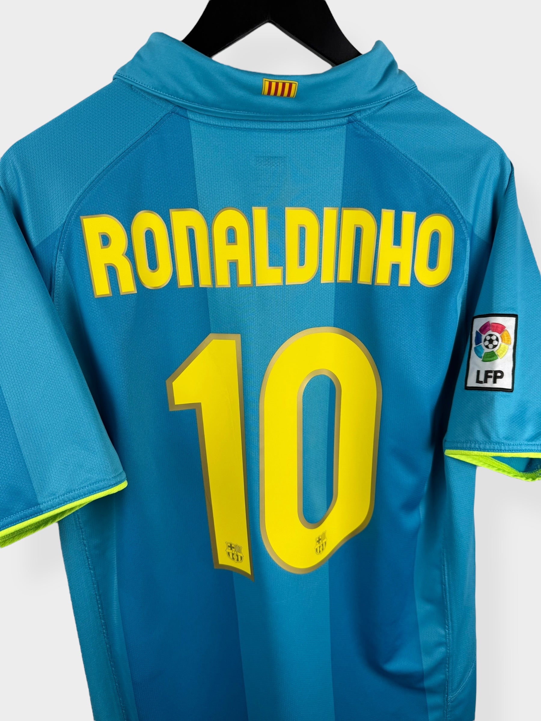 2007-08 BARCELONA AUSWÄRTSTRIKOT RONALDINHO #10 L