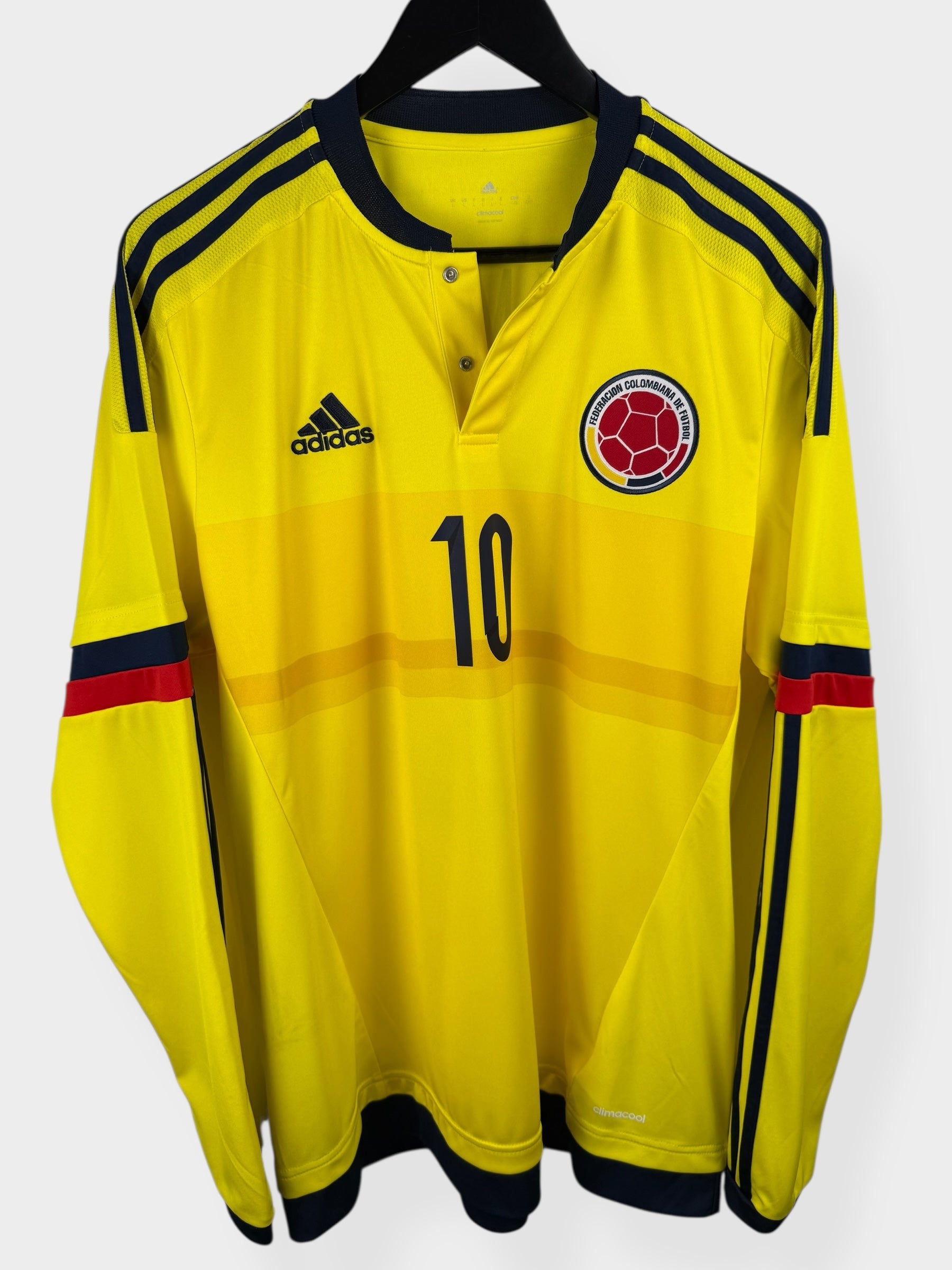2015-17 COLOMBIA HOME SHIRT LS JAMES #10 L - Authentic Football Club
