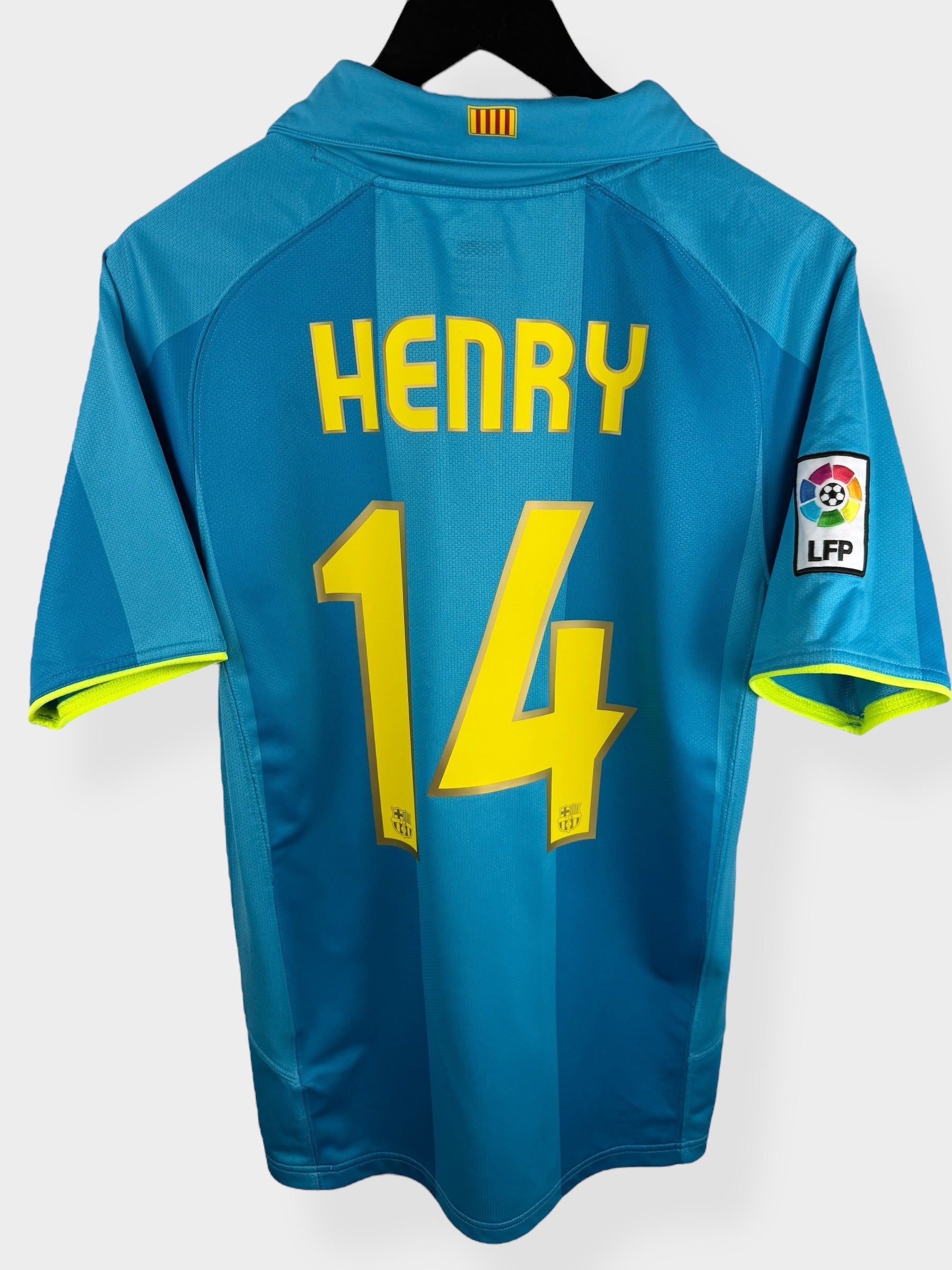 2007-08 BARCELONA AWAY SHIRT HENRY #14 S - Authentic Football Club