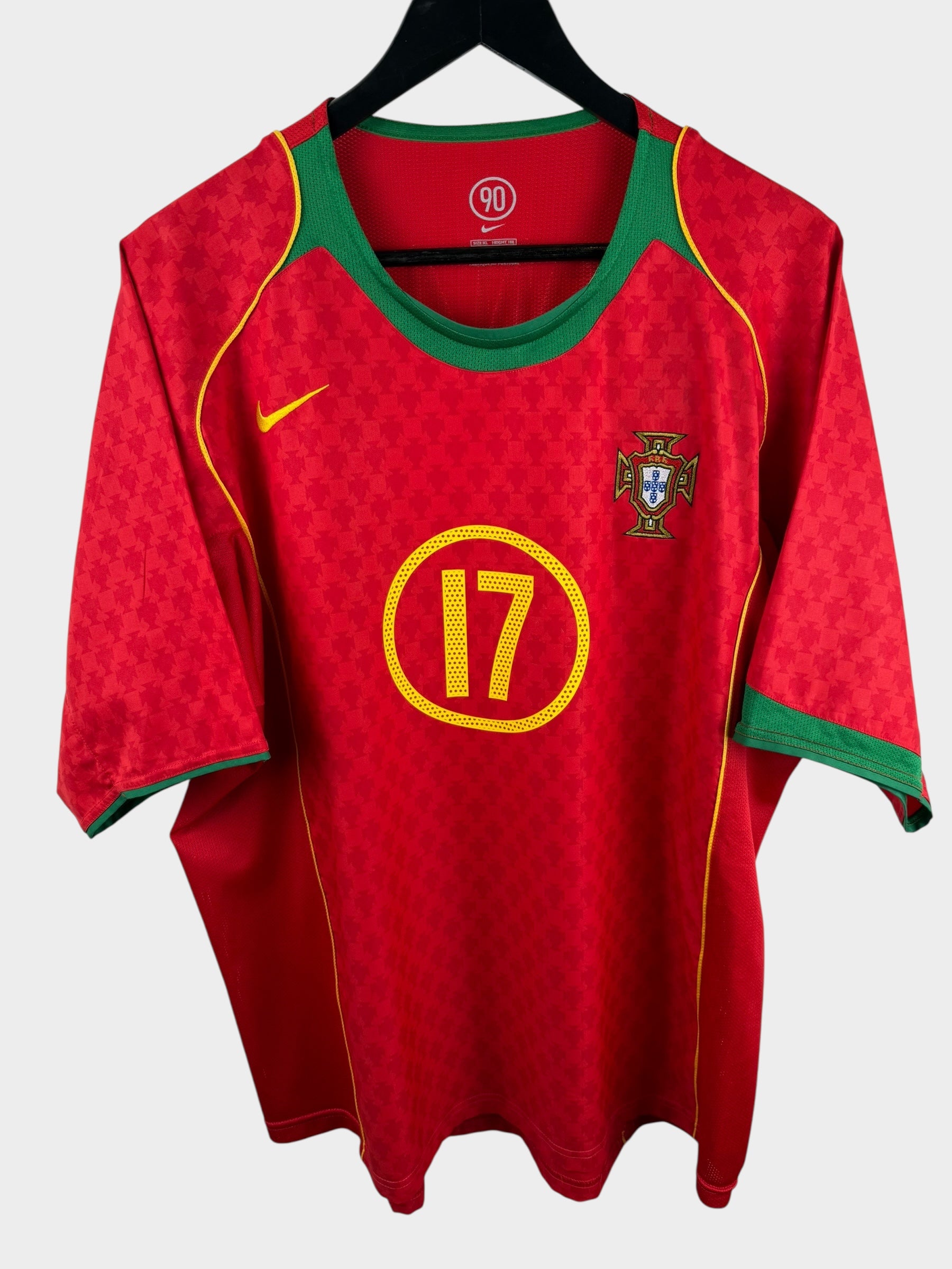 2004-06 PORTUGAL HOME SHIRT RONALDO #17 XL