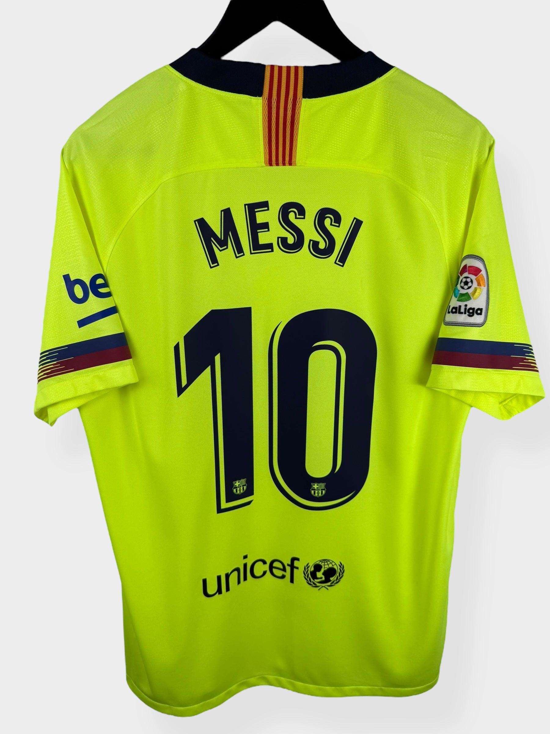 2018-19 BARCELONA AWAY SHIRT MESSI #10 L - Authentic Football Club