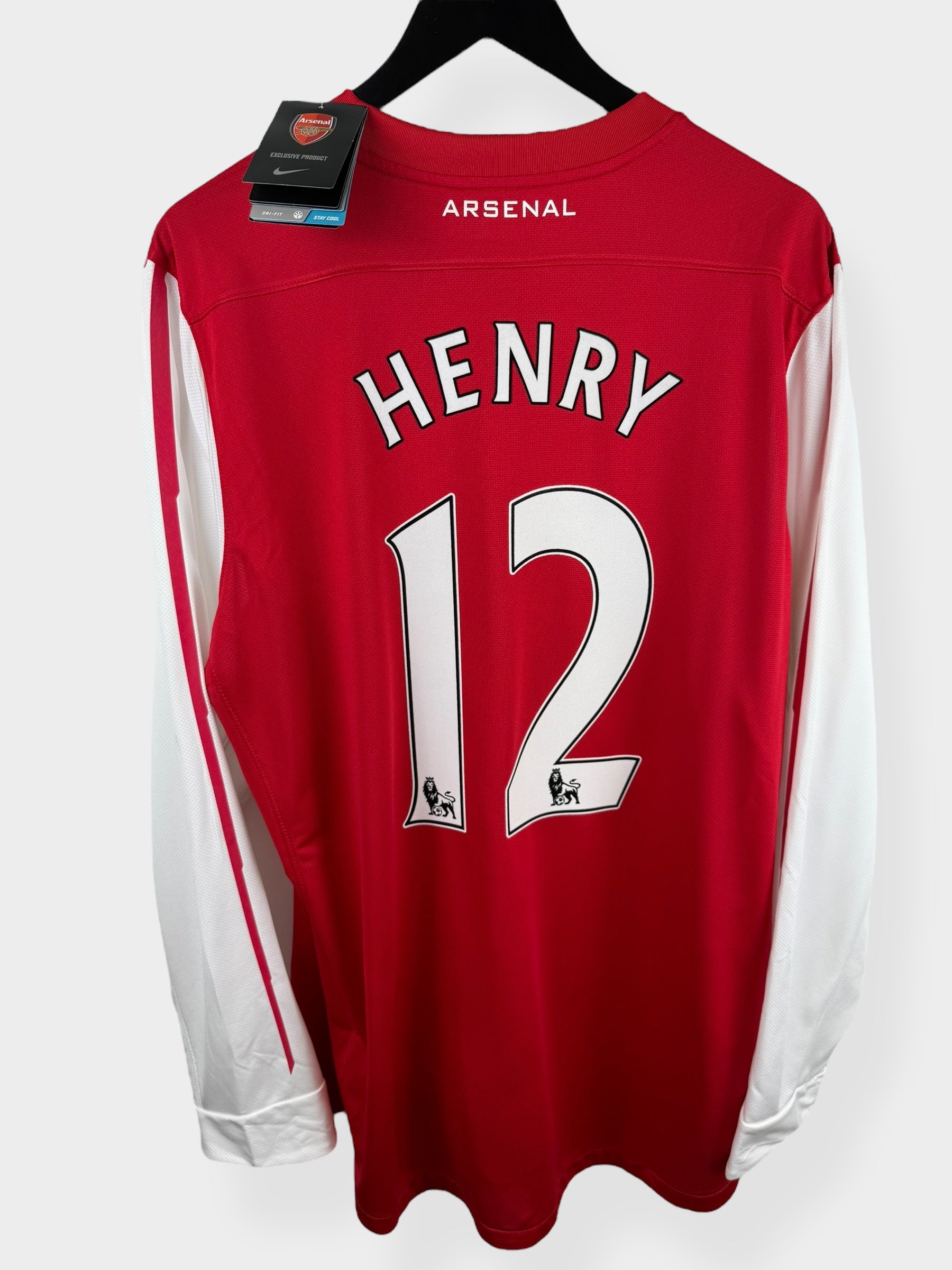 2011-12 ARSENAL HOME SHIRT LS PLAYER ISSUE HENRY #12 XXL