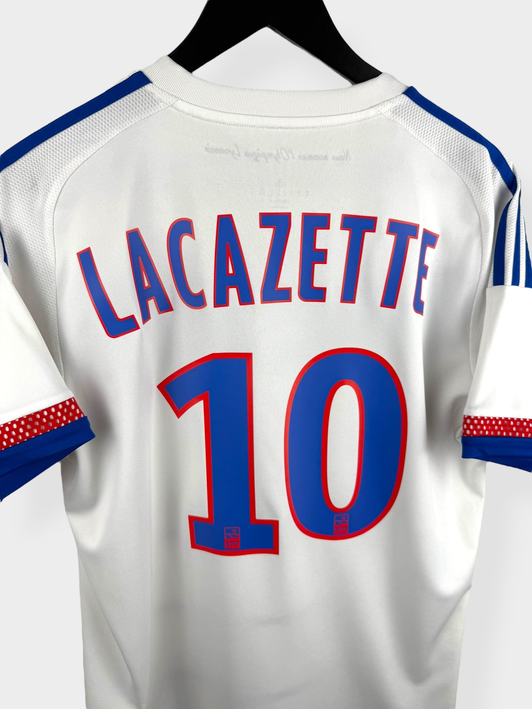 2015-16 OLYMPIQUE LYONNAIS HOME SHIRT LACAZETTE #10 M - Authentic Football Club