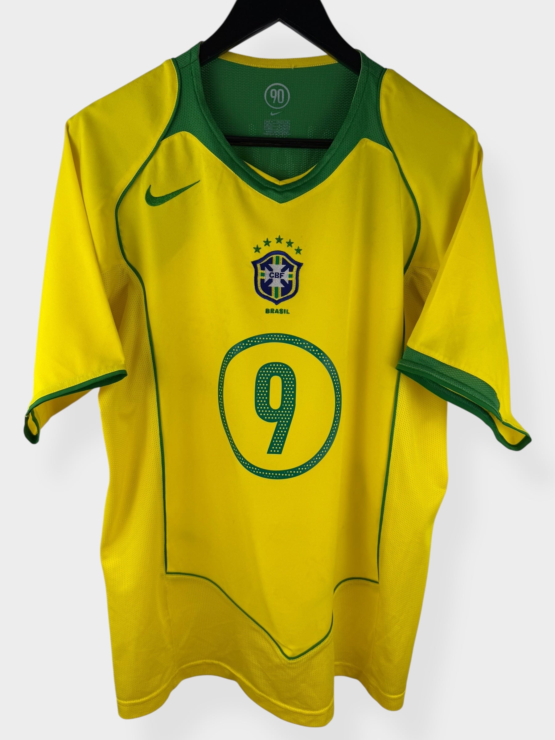 2004-06 BRAZIL HOME SHIRT RONALDO #9 M